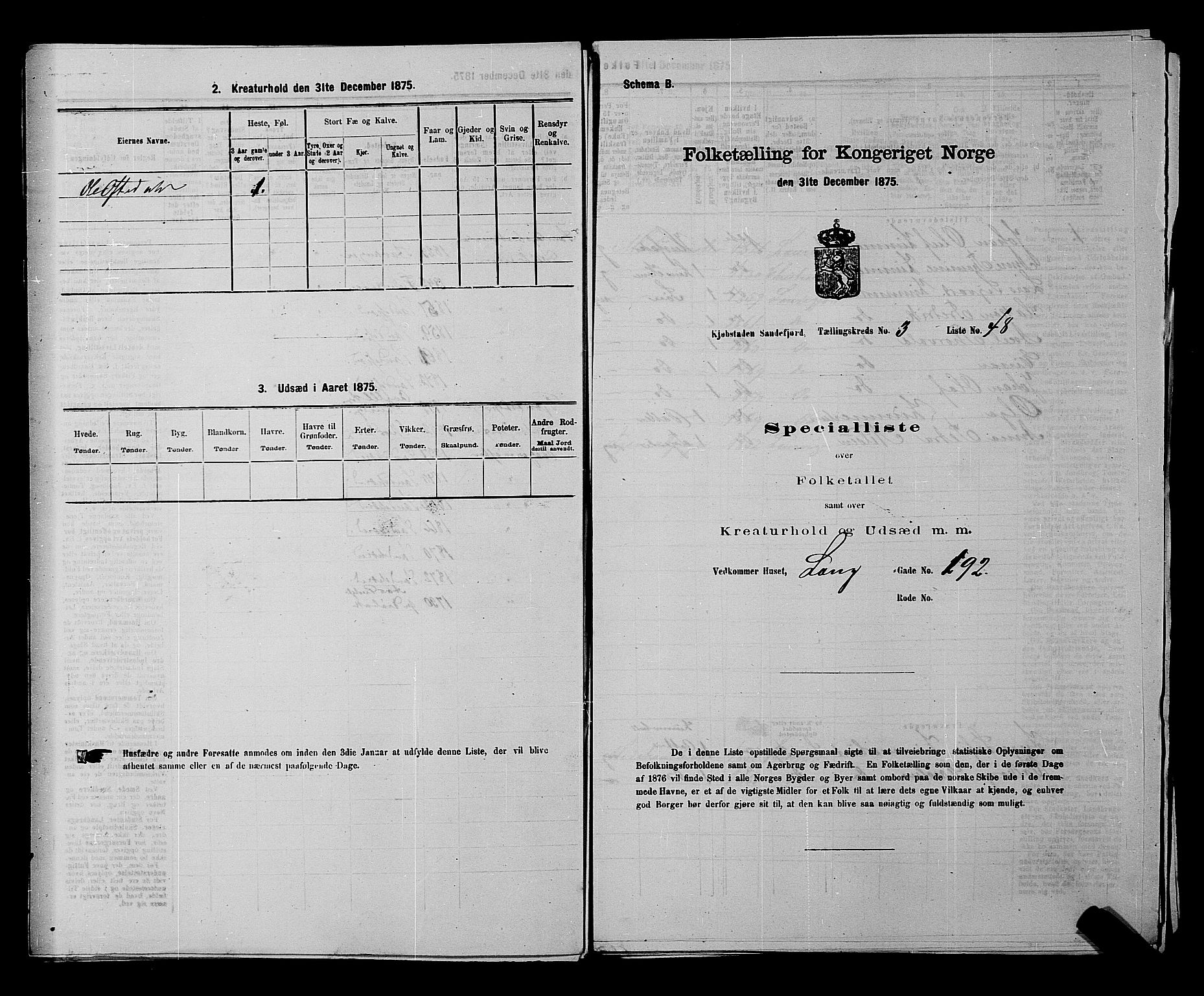 SAKO, 1875 census for 0706B Sandeherred/Sandefjord, 1875, p. 456