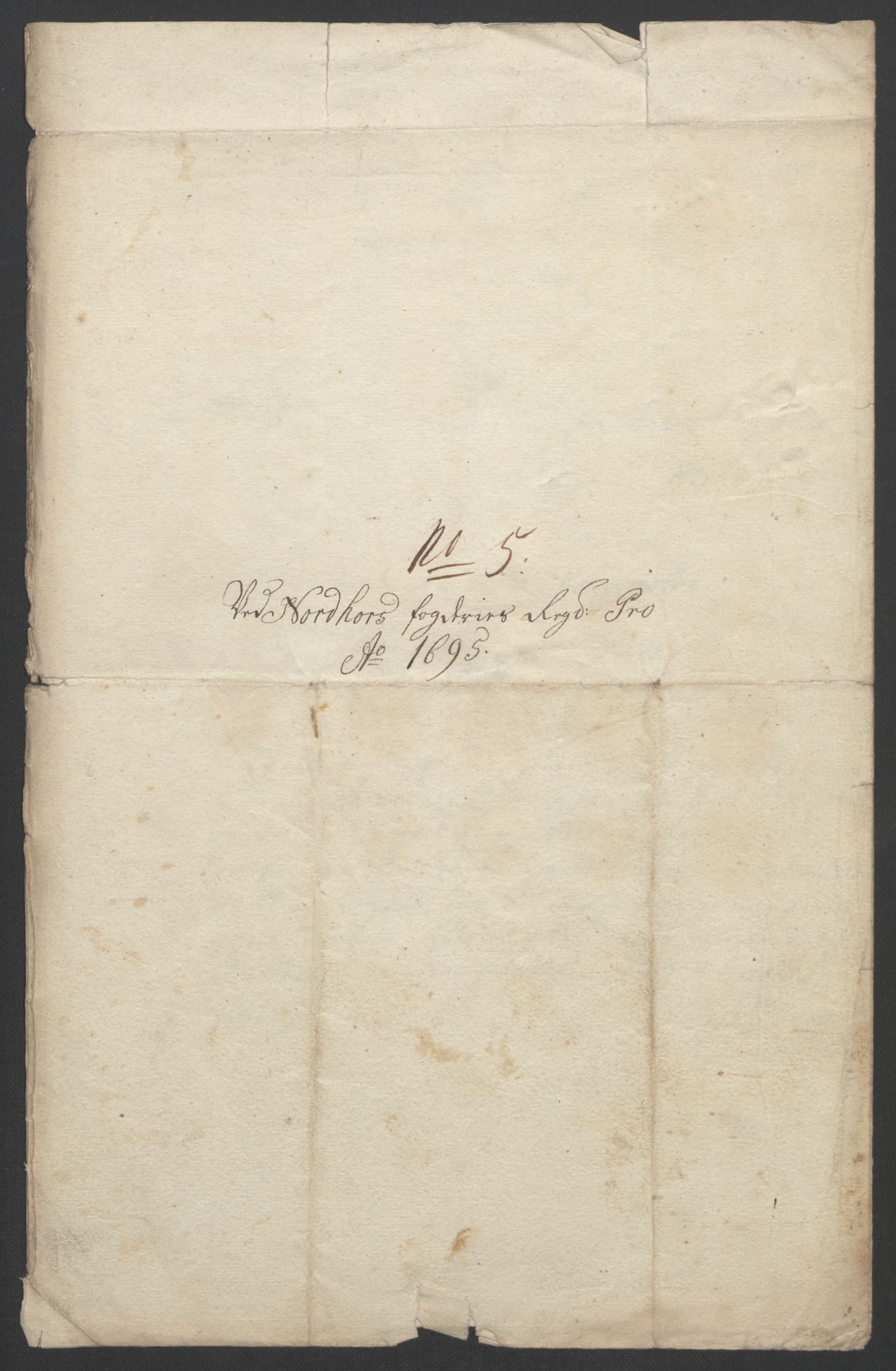 Rentekammeret inntil 1814, Reviderte regnskaper, Fogderegnskap, AV/RA-EA-4092/R51/L3183: Fogderegnskap Nordhordland og Voss, 1695-1697, p. 132