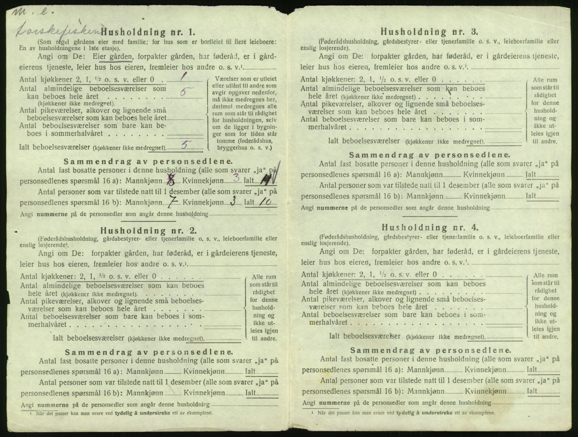 SAT, 1920 census for Vågan, 1920, p. 48