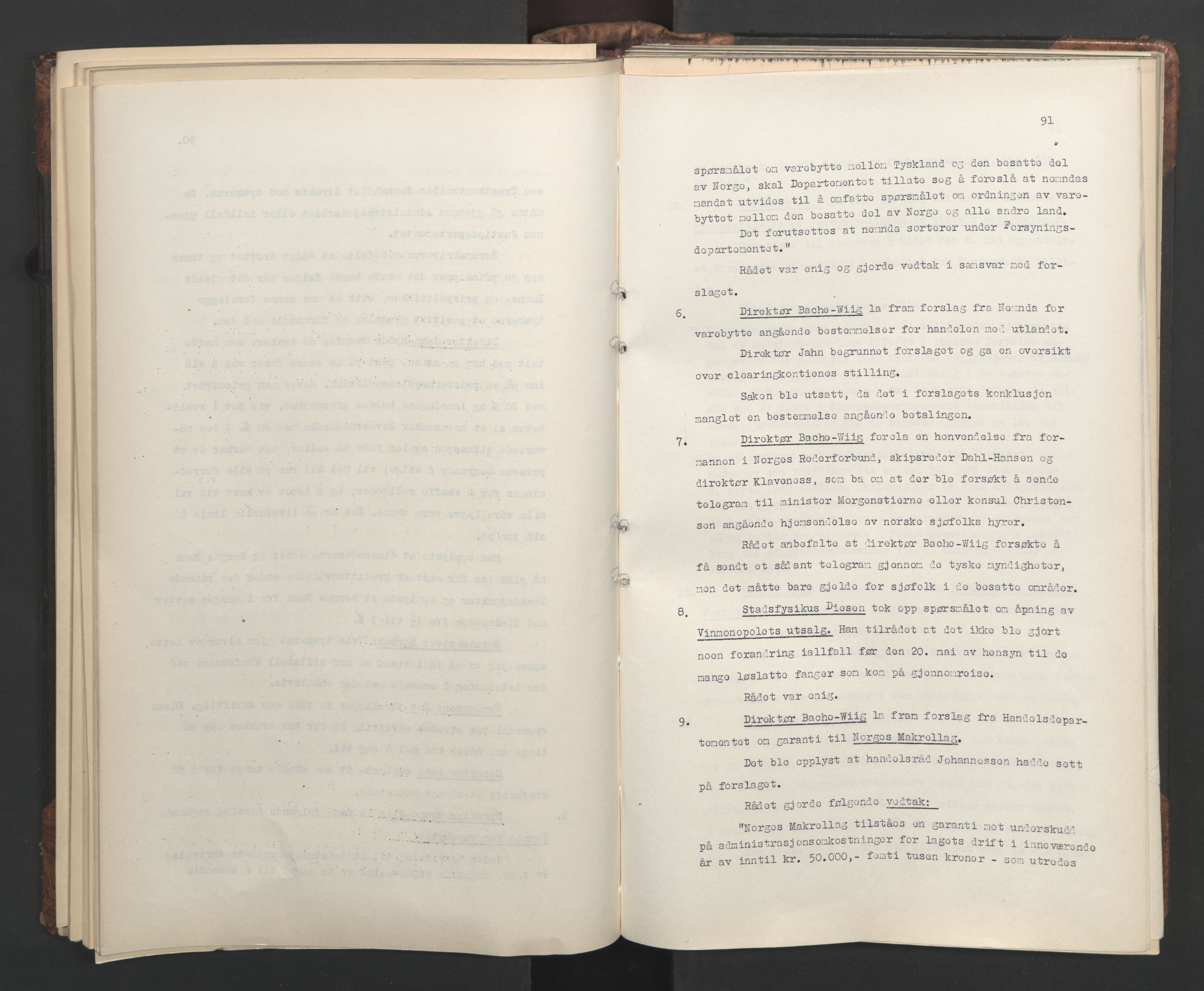 Administrasjonsrådet, AV/RA-S-1004/A/L0001: Møteprotokoll med tillegg 15/4-25/9, 1940, p. 91