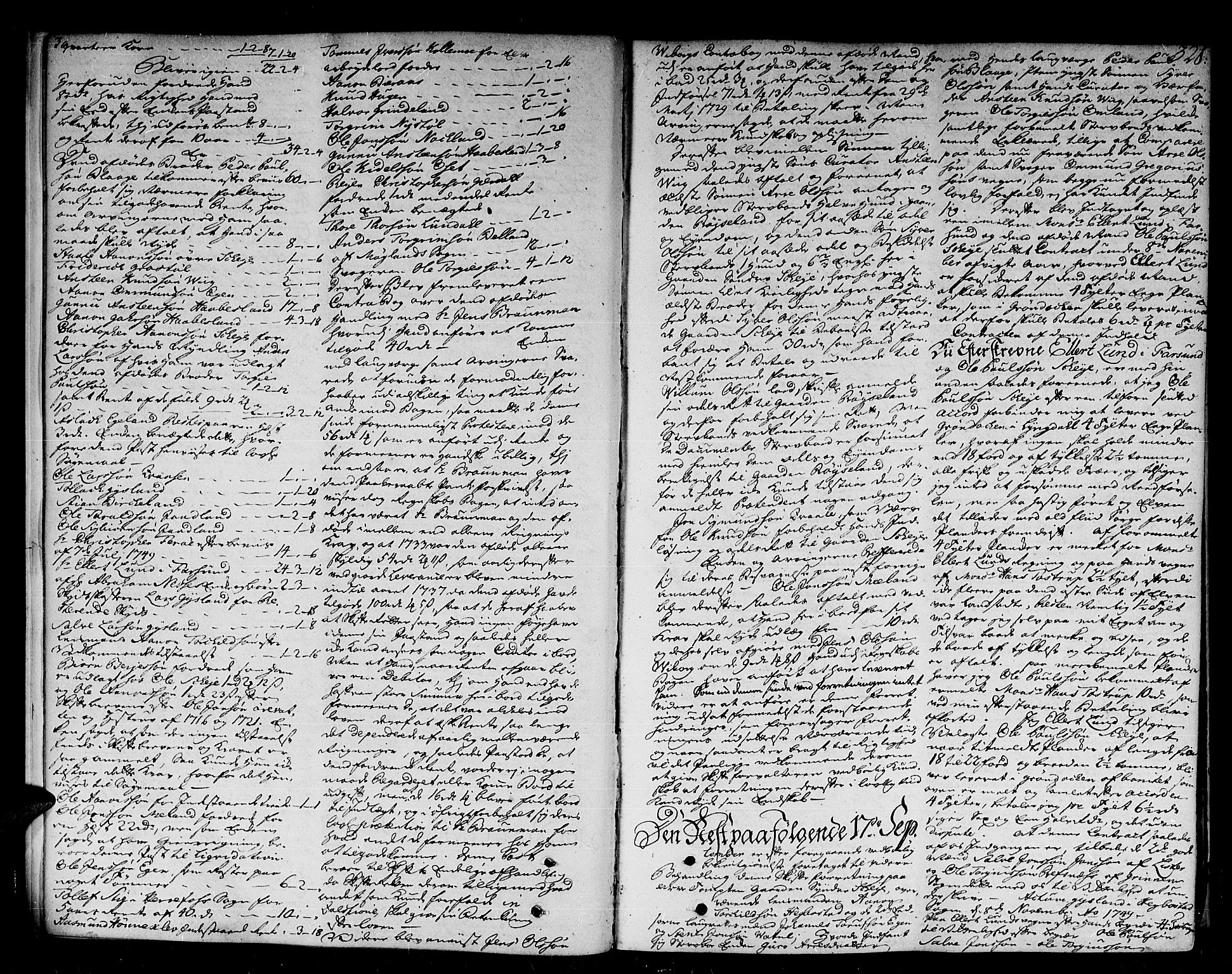 Lister sorenskriveri, AV/SAK-1221-0003/H/Hc/L0031: Skifteprotokoll nr 30a med register, 1748-1752, p. 327b-328a