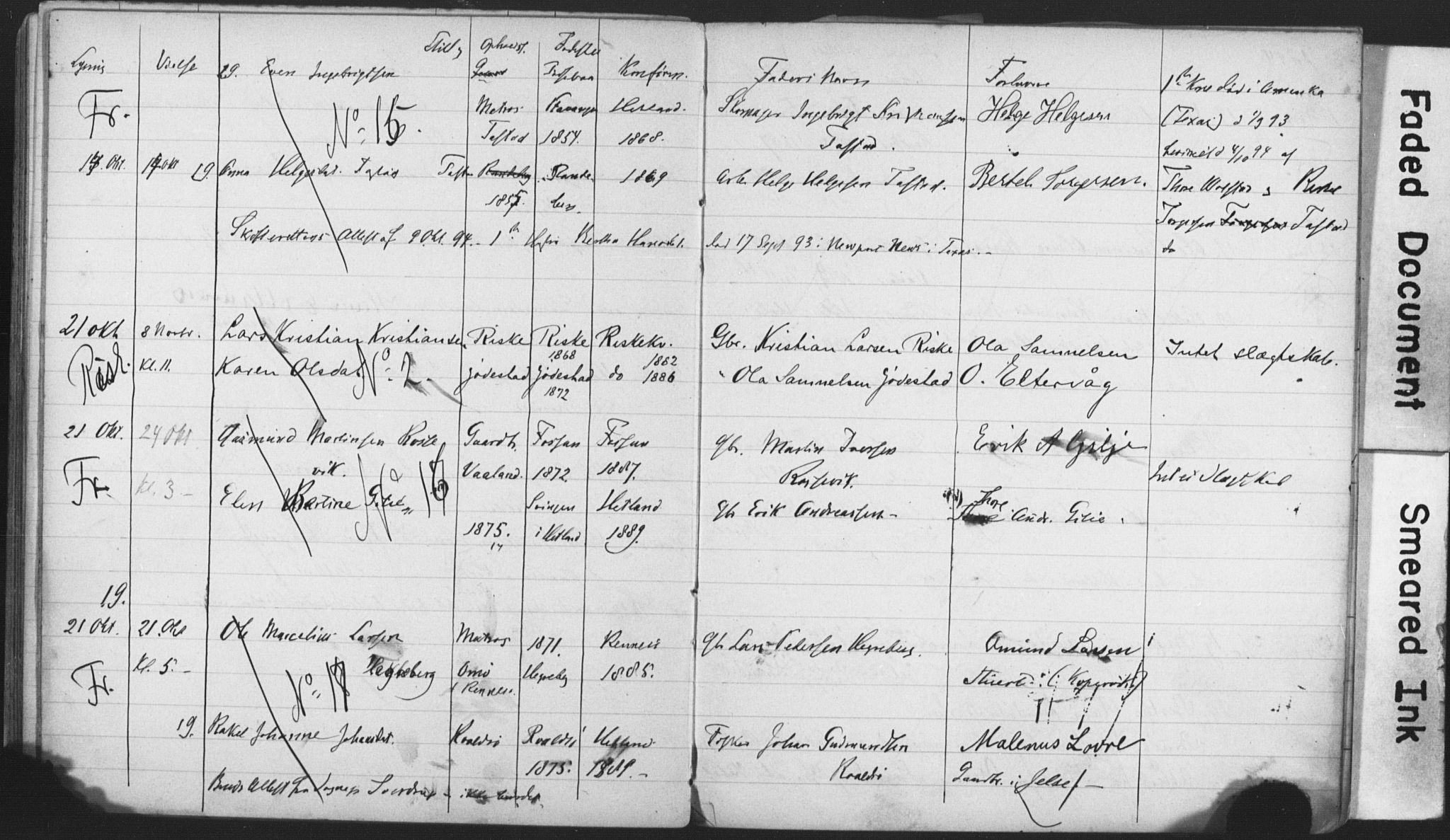 Hetland sokneprestkontor, AV/SAST-A-101826/70/705BA/L0002: Banns register no. 2, 1890-1898