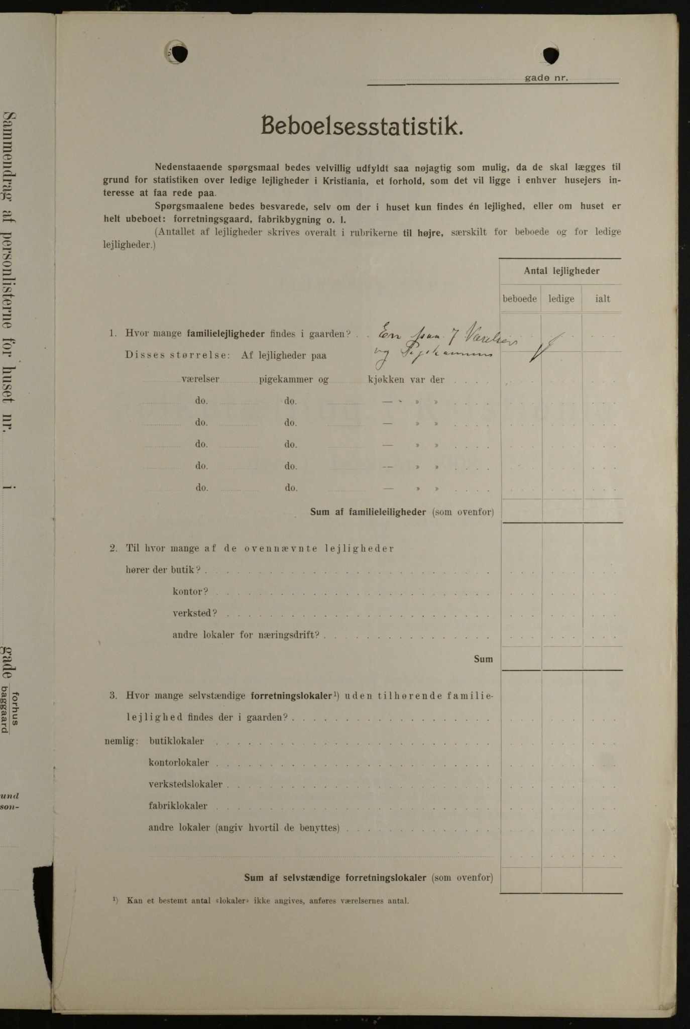 OBA, Municipal Census 1908 for Kristiania, 1908, p. 65994