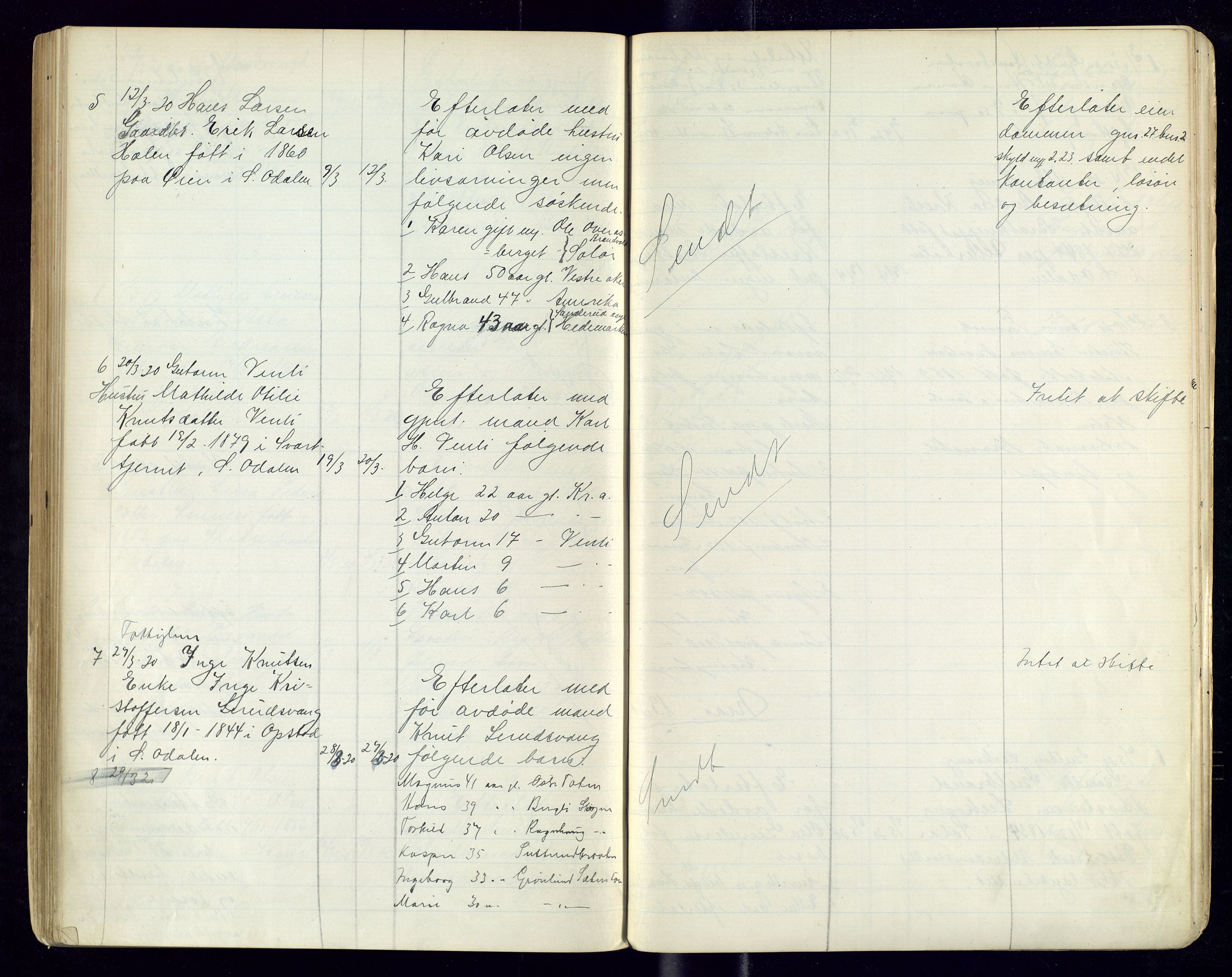 Sør-Odal lensmannskontor, AV/SAH-LHS-022/H/Hb/L0002/0002: Protokoller over anmeldte dødsfall / Protokoll over anmeldte dødsfall, 1915-1921