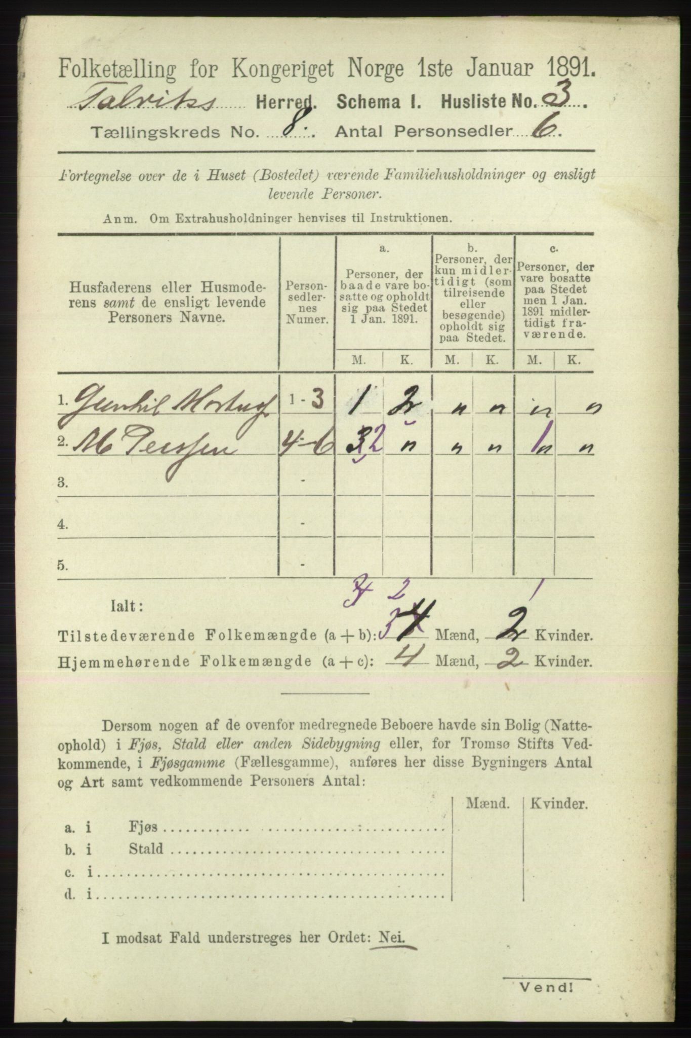 RA, 1891 census for 2013 Talvik, 1891, p. 2038