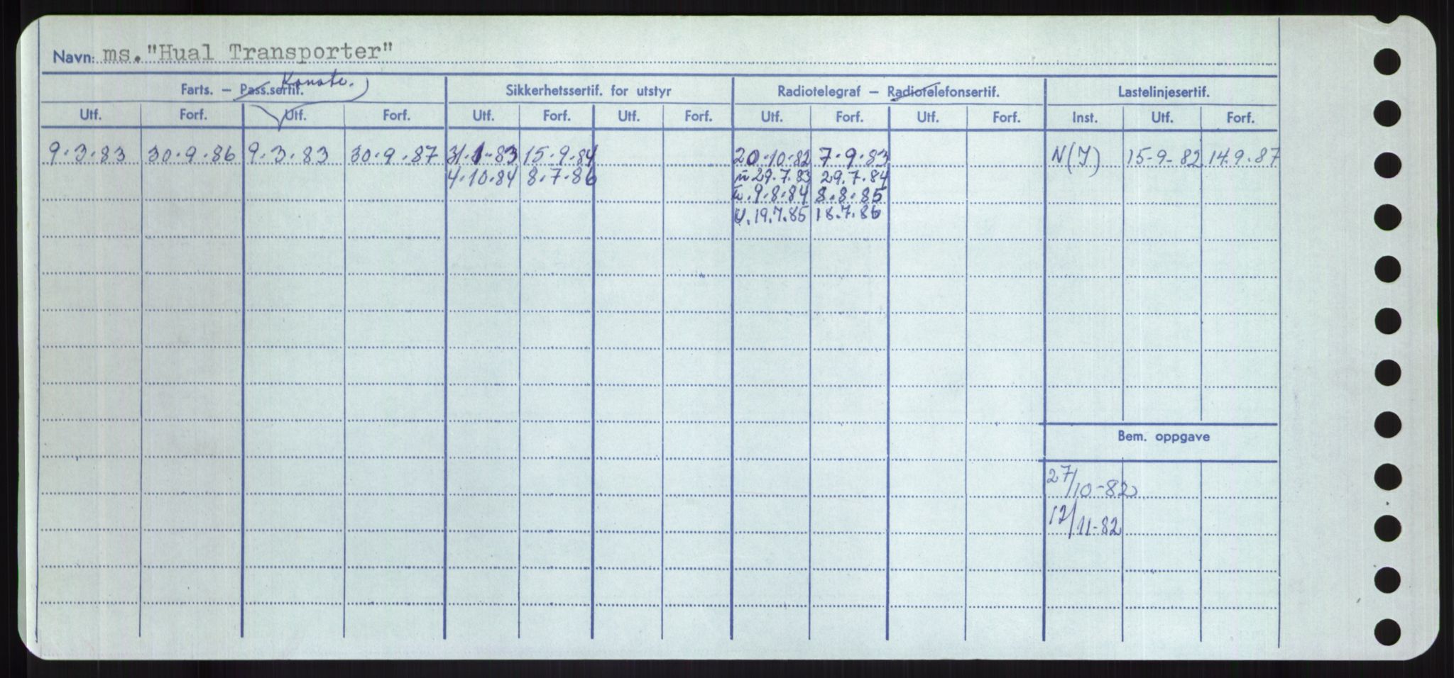 Sjøfartsdirektoratet med forløpere, Skipsmålingen, RA/S-1627/H/Hd/L0017: Fartøy, Holi-Hå, p. 138