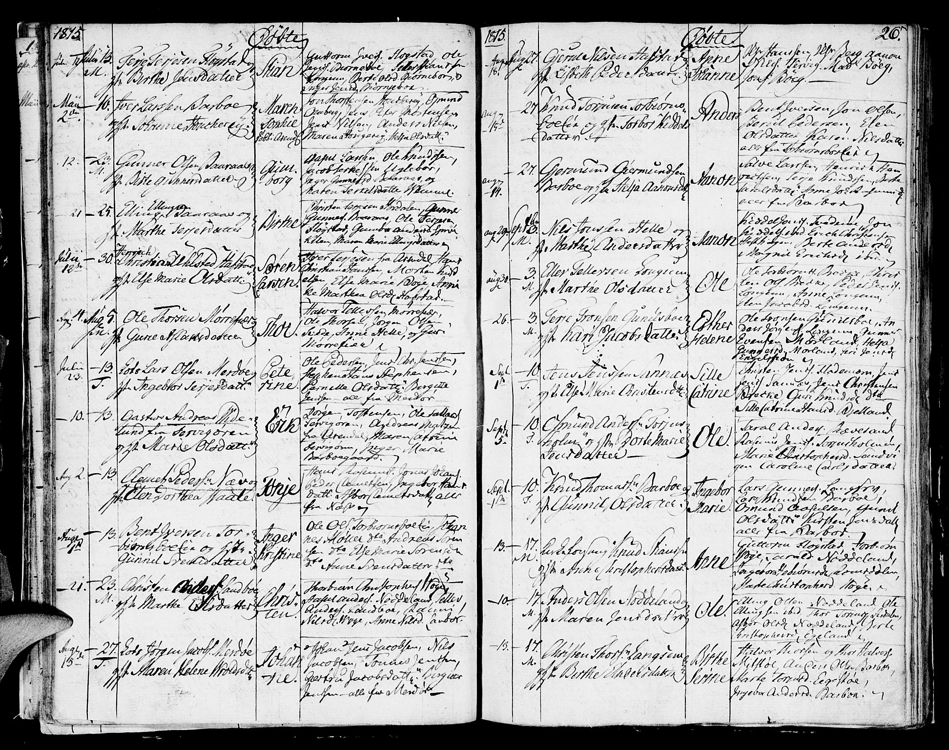 Austre Moland sokneprestkontor, SAK/1111-0001/F/Fa/Faa/L0003: Parish register (official) no. A 3, 1808-1815, p. 26