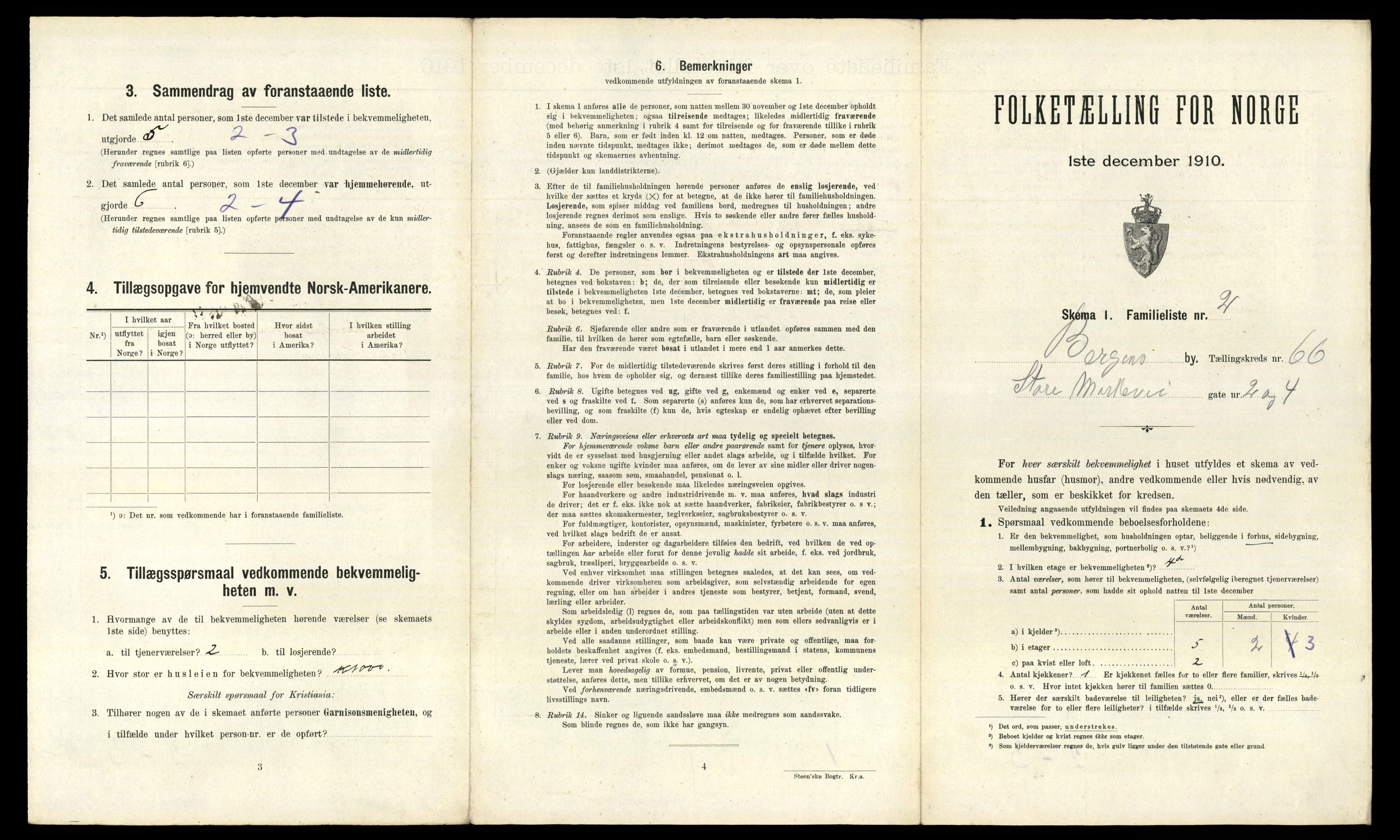 RA, 1910 census for Bergen, 1910, p. 22581