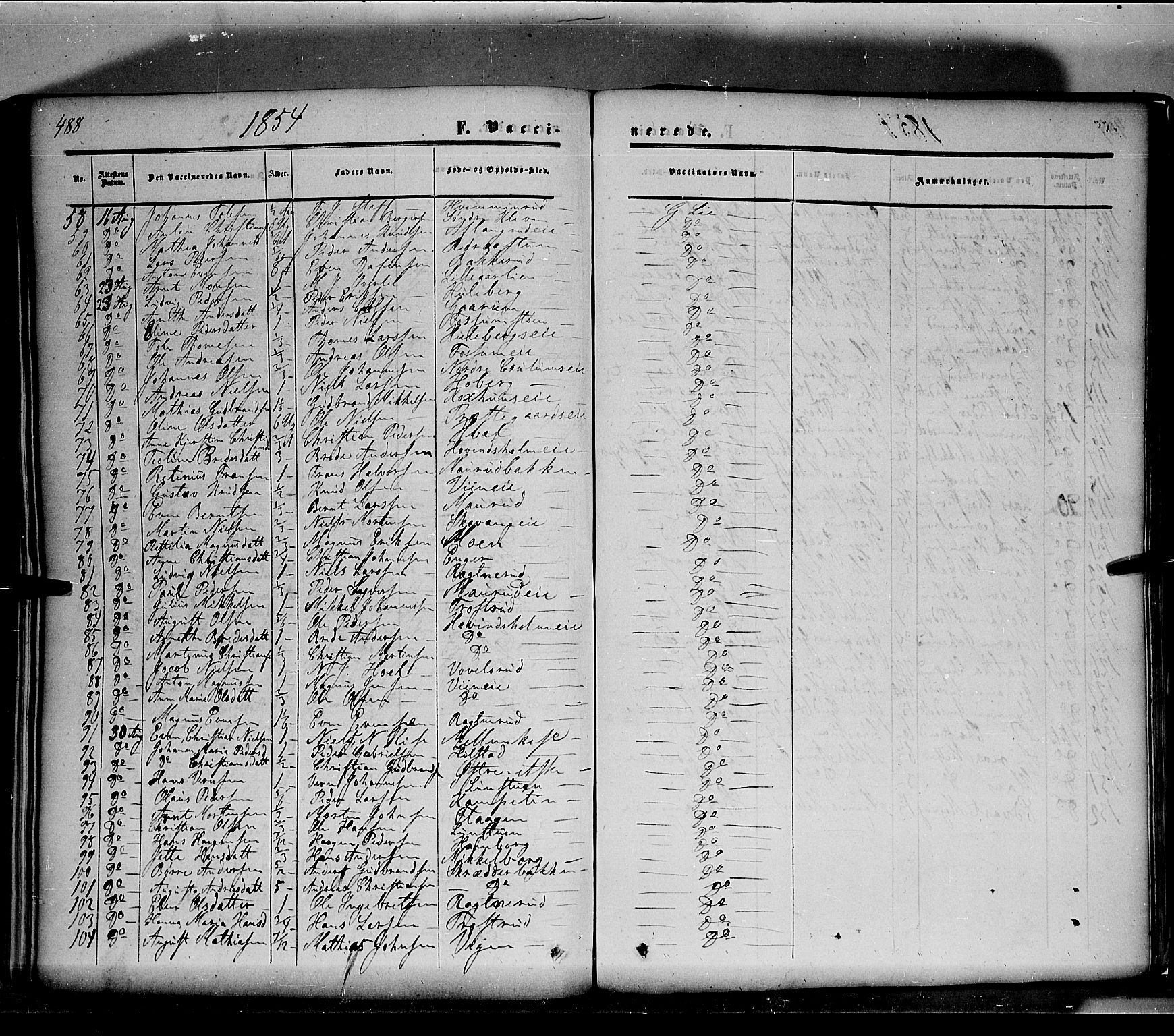 Nes prestekontor, Hedmark, AV/SAH-PREST-020/K/Ka/L0004: Parish register (official) no. 4, 1852-1886, p. 488