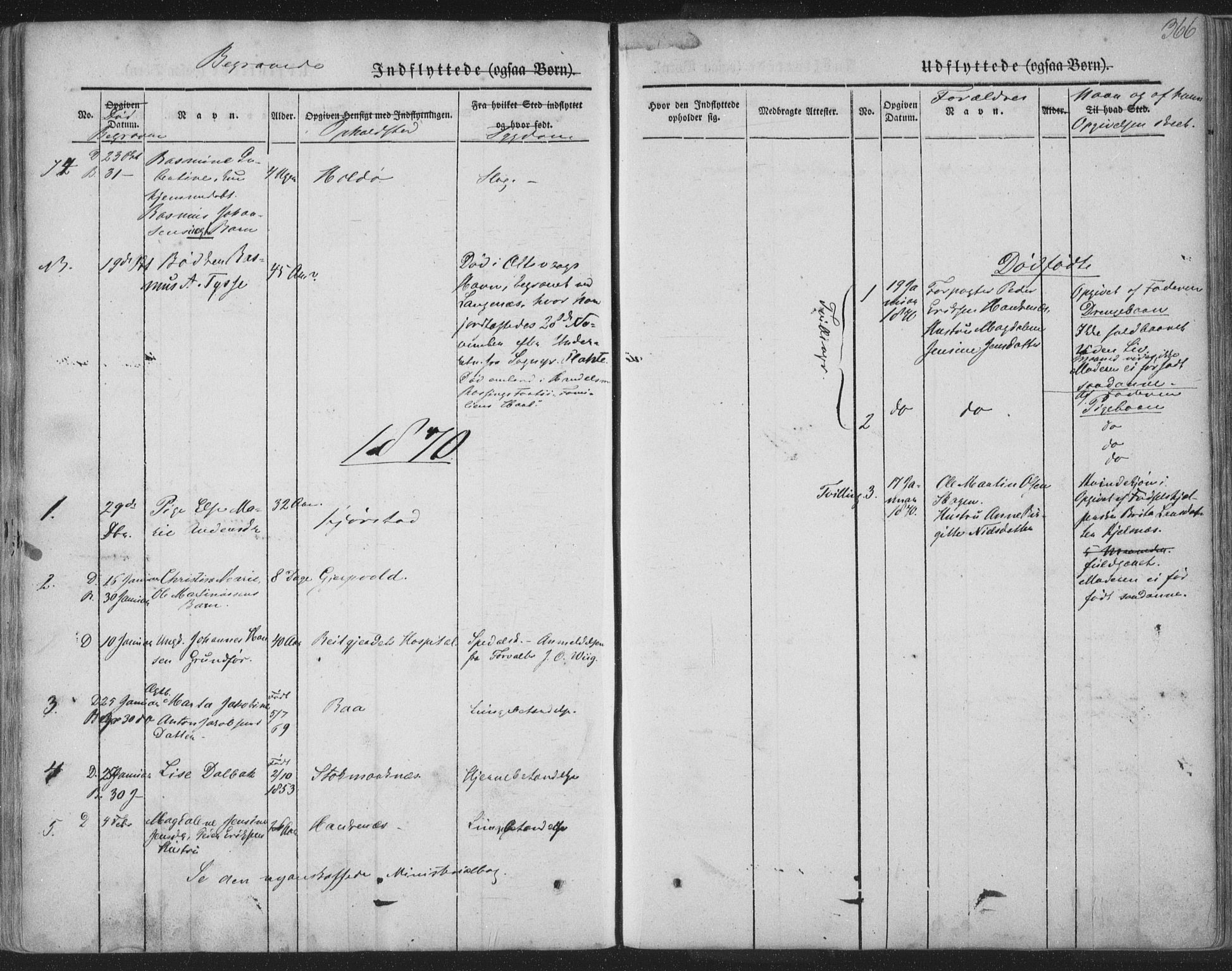 Ministerialprotokoller, klokkerbøker og fødselsregistre - Nordland, AV/SAT-A-1459/888/L1241: Parish register (official) no. 888A07, 1849-1869, p. 366