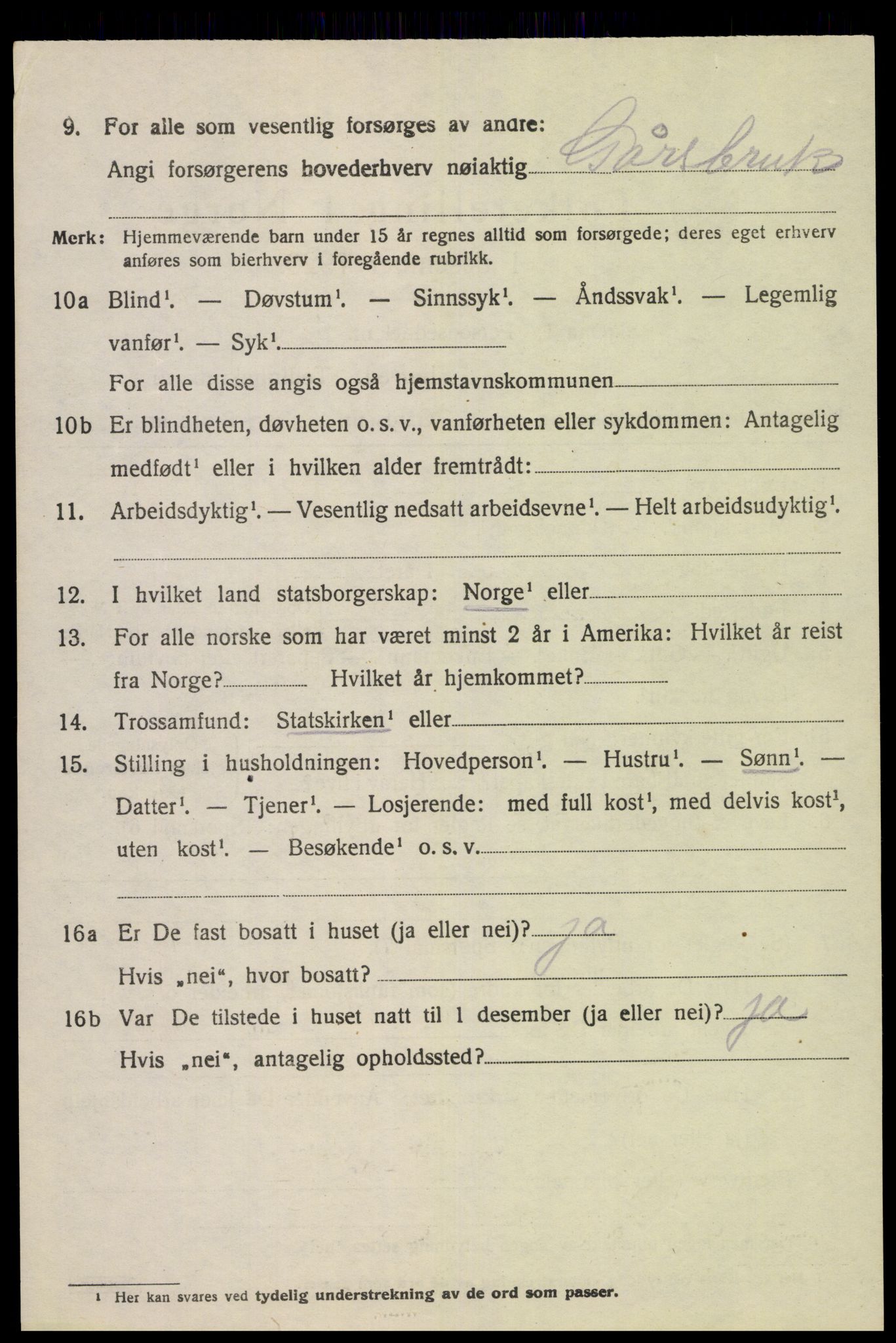 SAK, 1920 census for Øvre Sirdal, 1920, p. 720