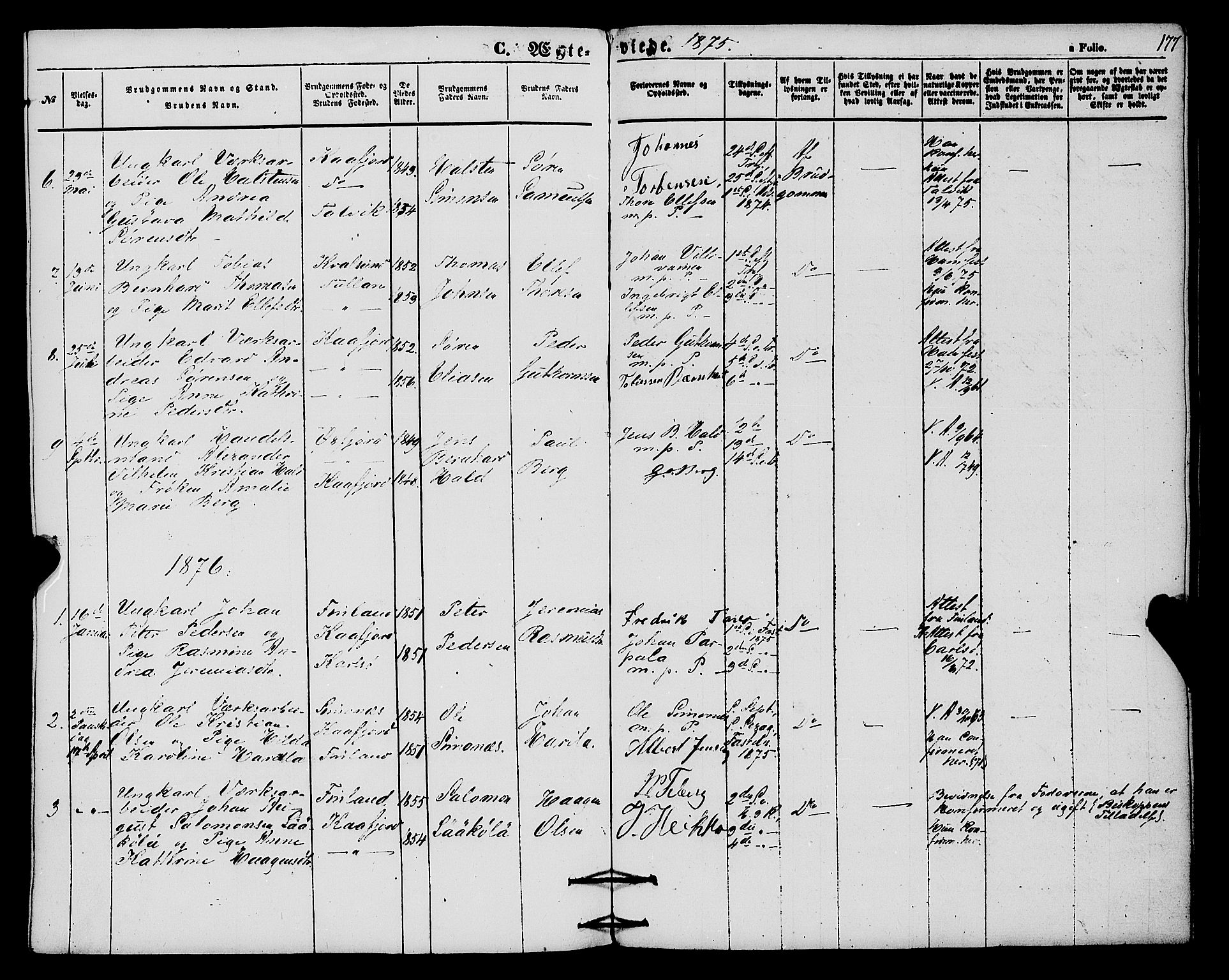 Alta sokneprestkontor, SATØ/S-1338/H/Ha/L0004.kirke: Parish register (official) no. 4, 1858-1880, p. 177