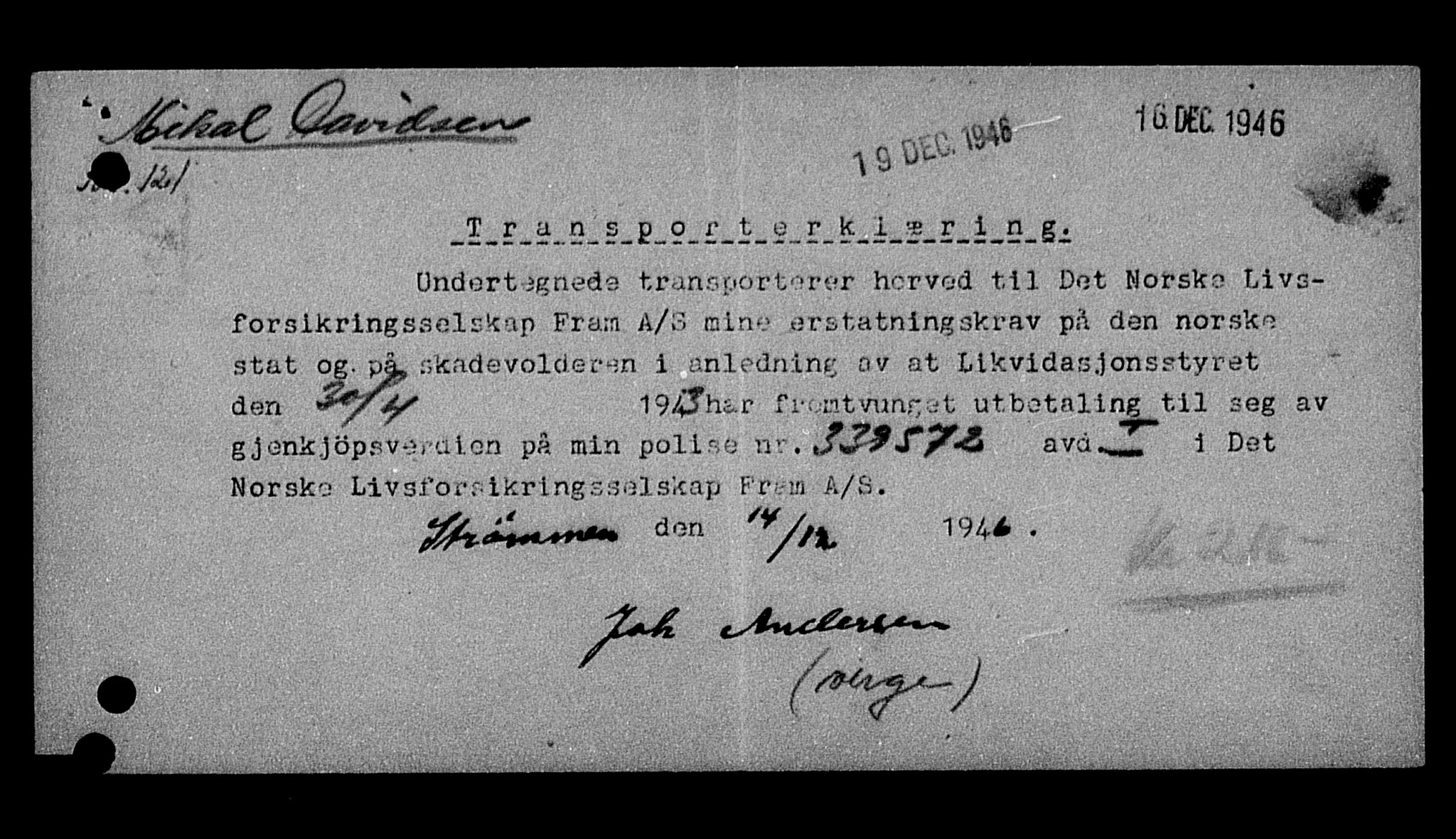 Justisdepartementet, Tilbakeføringskontoret for inndratte formuer, RA/S-1564/H/Hc/Hcc/L0930: --, 1945-1947, p. 6