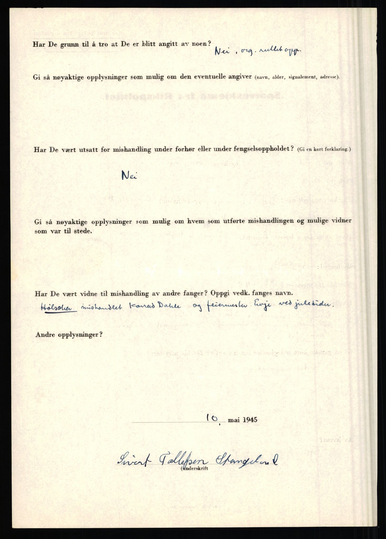 Rikspolitisjefen, AV/RA-S-1560/L/L0017: Tidemann, Hermann G. - Veum, Tjostolv, 1940-1945, p. 102