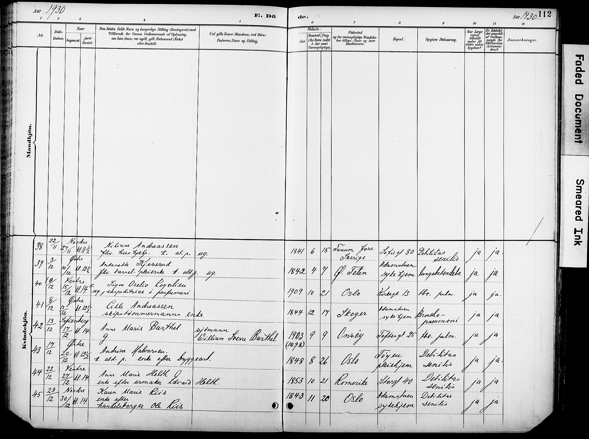 Krohgstøtten sykehusprest Kirkebøker, AV/SAO-A-10854/F/Fa/L0003: Parish register (official) no. 3, 1890-1935, p. 112