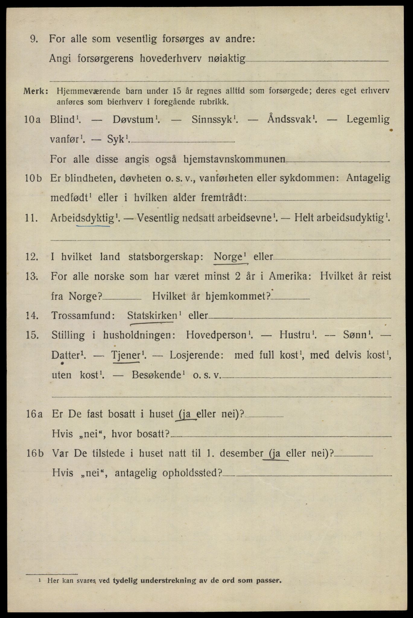 SAO, 1920 census for Ullensaker, 1920, p. 9314