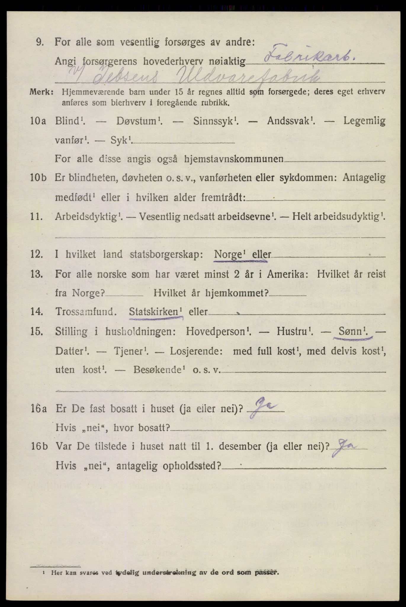 SAKO, 1920 census for Strømm, 1920, p. 1174