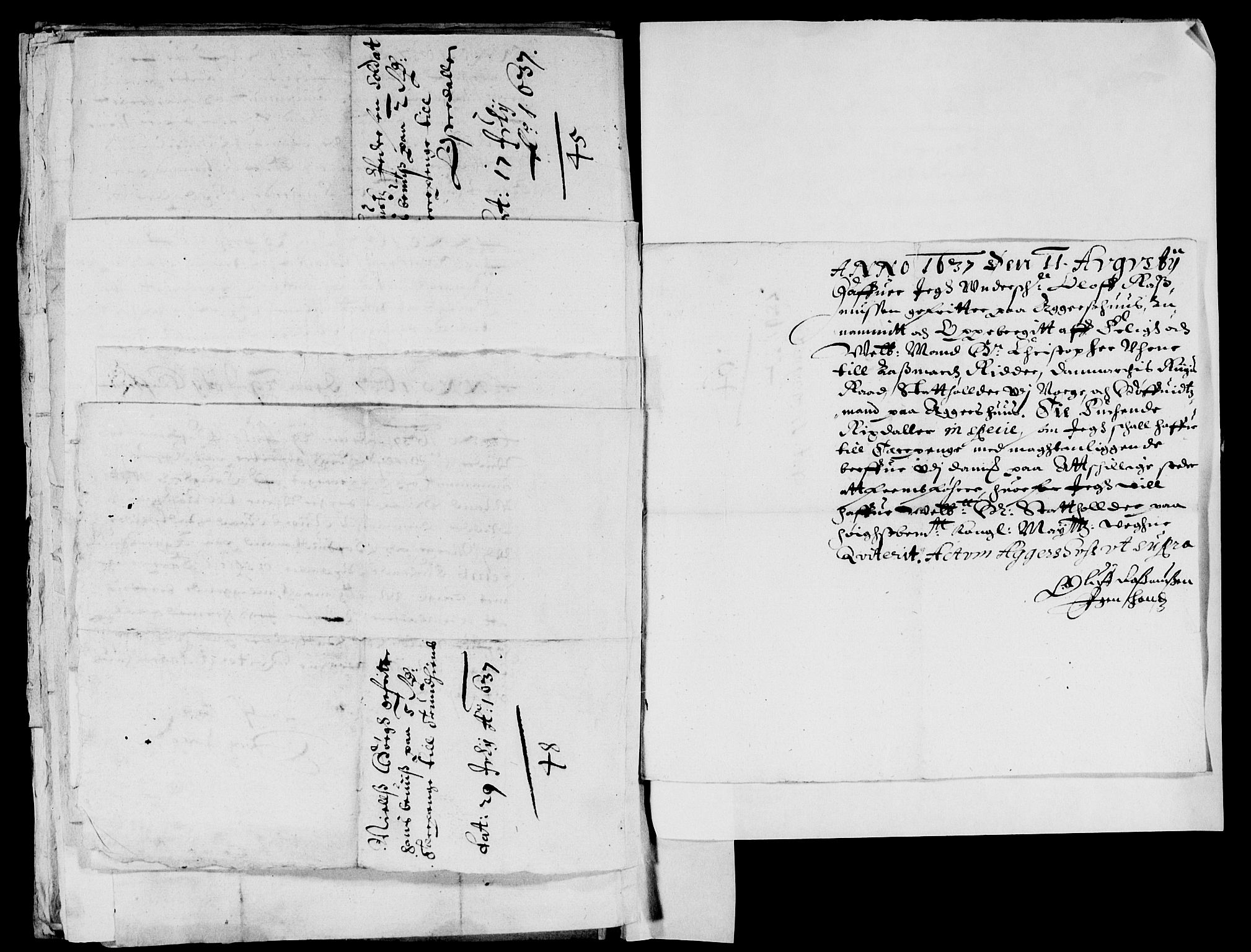 Rentekammeret inntil 1814, Reviderte regnskaper, Lensregnskaper, AV/RA-EA-5023/R/Rb/Rba/L0133: Akershus len, 1637-1638