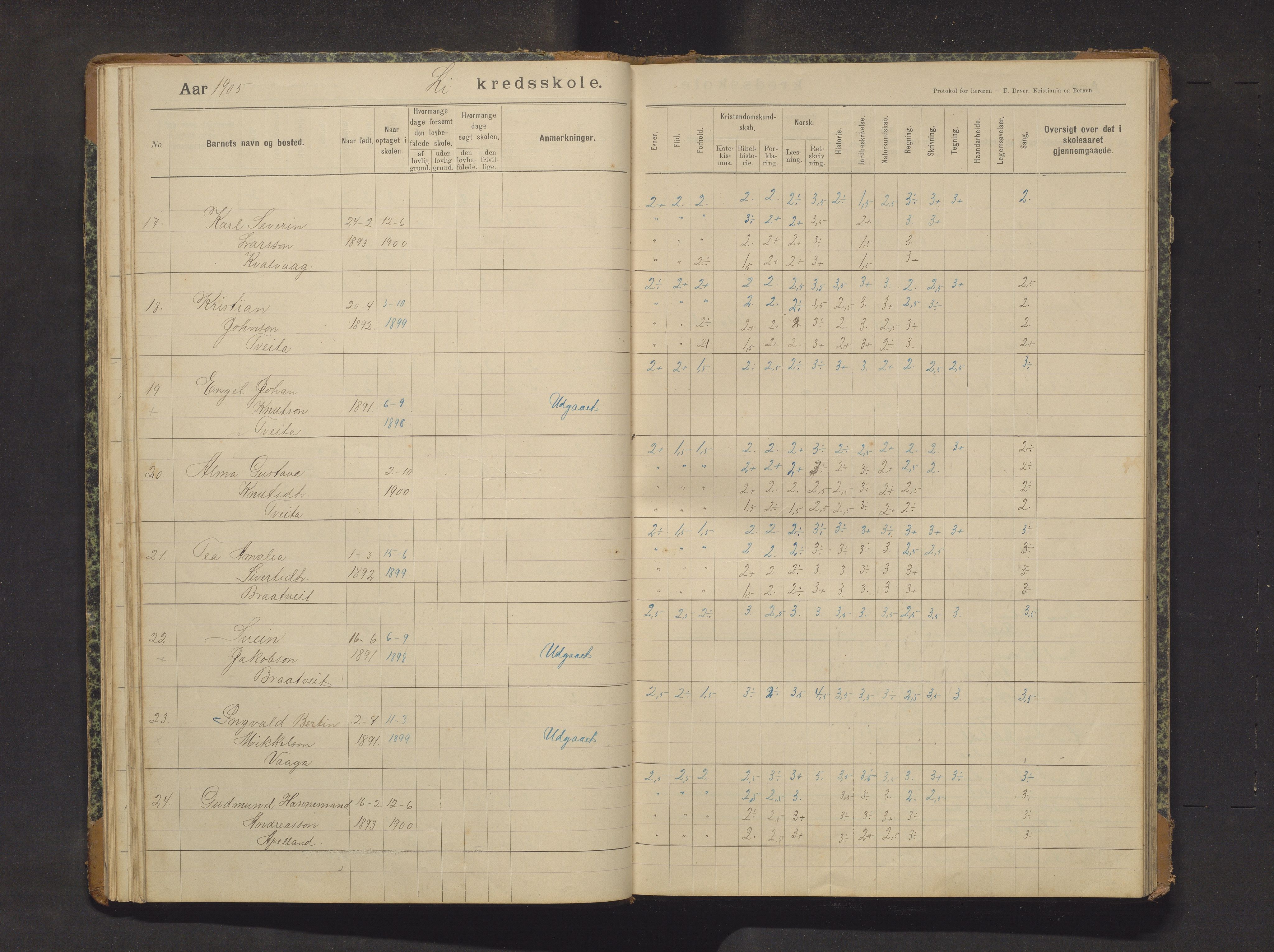Sveio kommune. Barneskulane, IKAH/1216-231/F/Fa/L0029: Skuleprotokoll for Lid skule, 1903-1915, p. 30