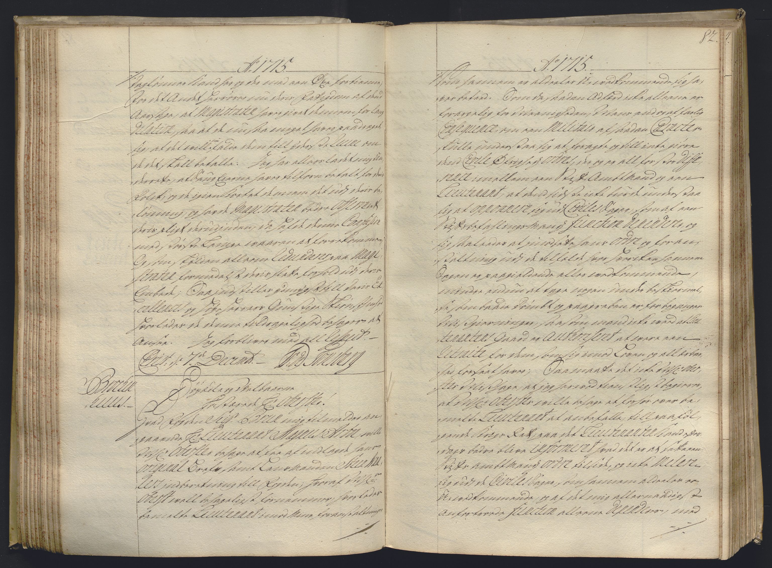 Kristiania stiftamt, AV/SAO-A-10386/B/Ba/L0004: Kopibok, 1715-1717, p. 81b-82a