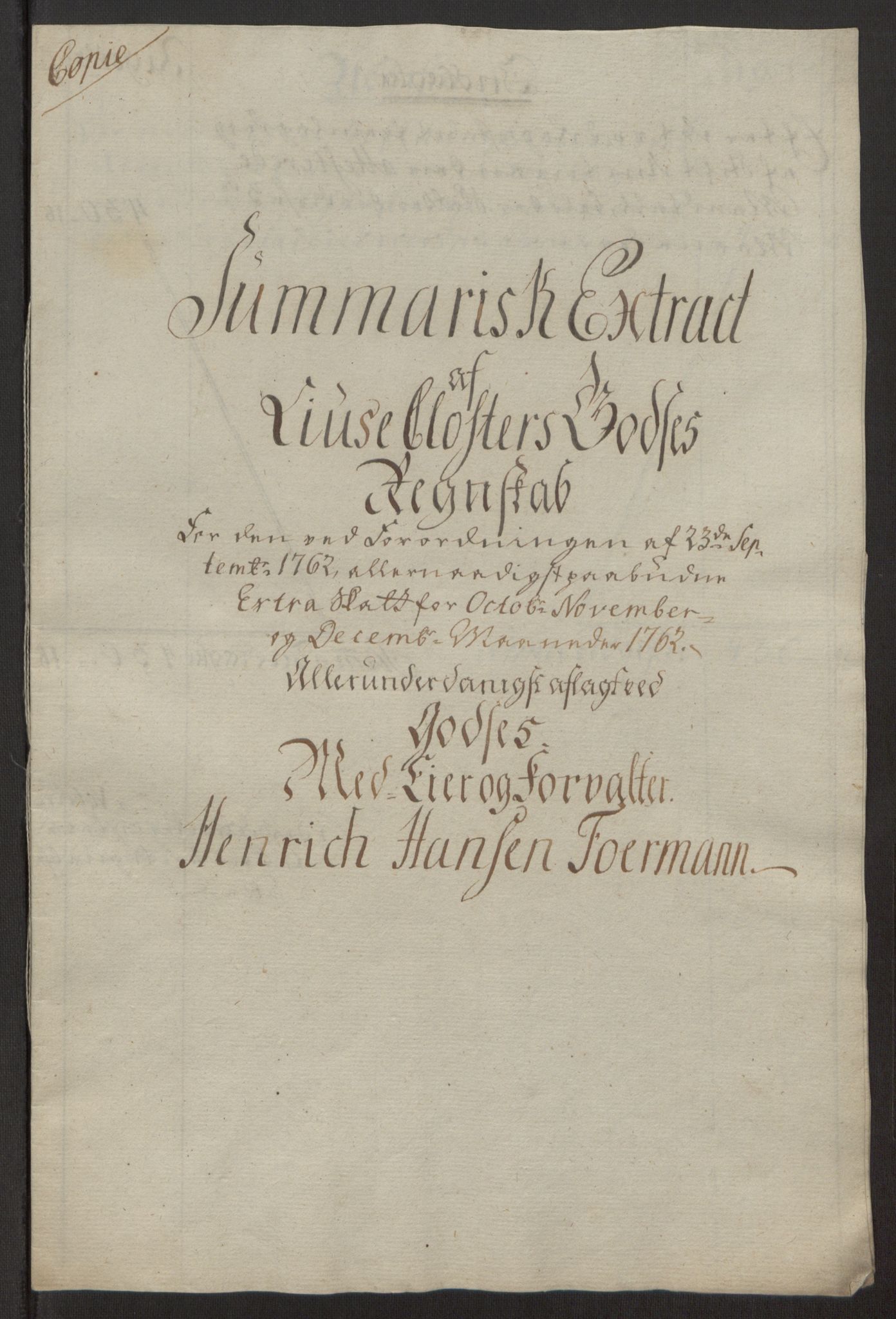 Rentekammeret inntil 1814, Reviderte regnskaper, Fogderegnskap, AV/RA-EA-4092/R50/L3180: Ekstraskatten Lyse kloster, 1762-1783, p. 6