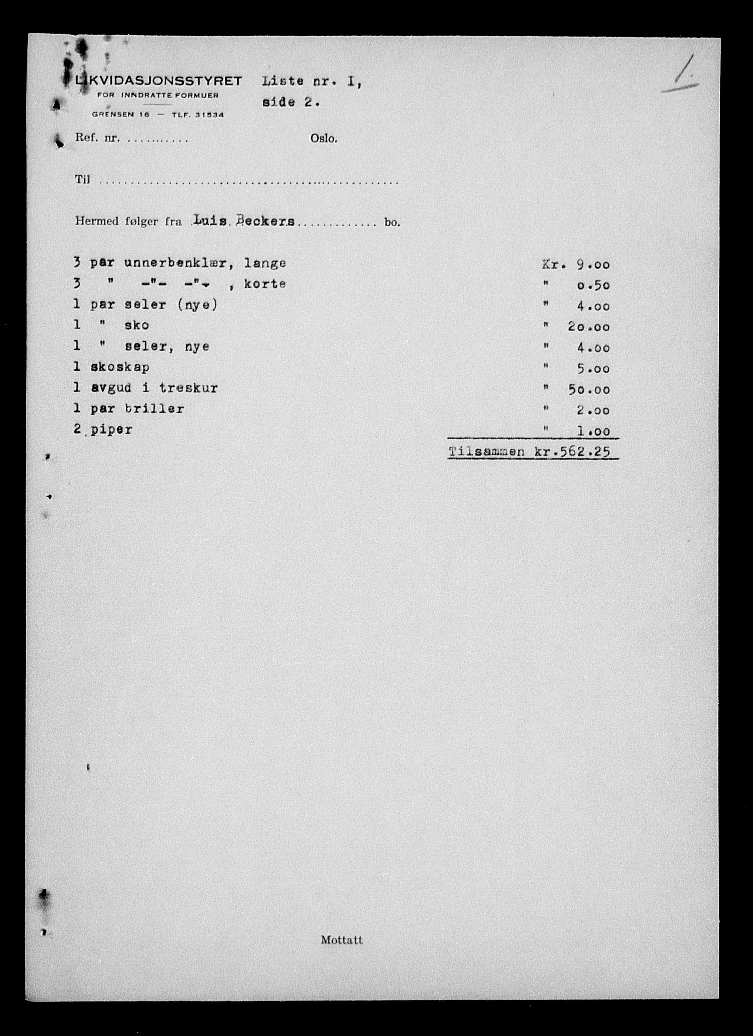 Justisdepartementet, Tilbakeføringskontoret for inndratte formuer, AV/RA-S-1564/H/Hc/Hcd/L0990: --, 1945-1947, p. 547