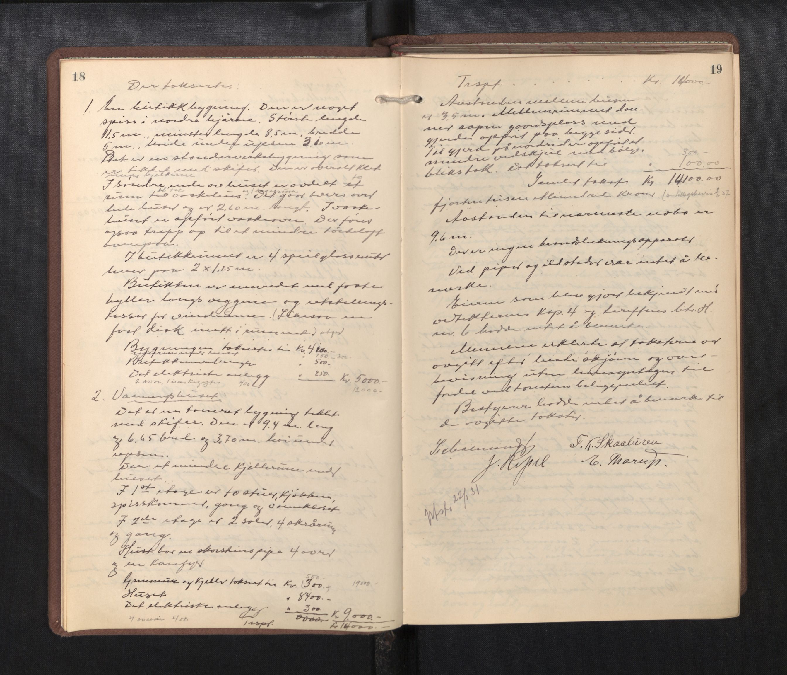 Lensmannen i Kvinnherad, AV/SAB-A-33301/1/0012/L0002: Branntakstprotokoll, 1927-1955, p. 18-19