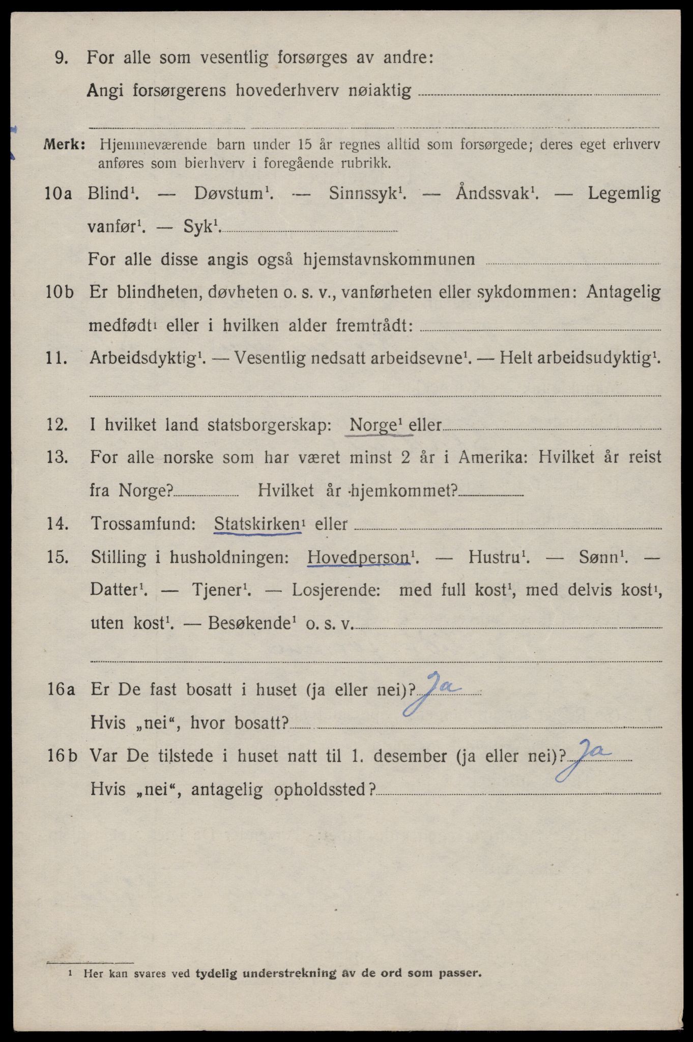 SAST, 1920 census for Skudenes, 1920, p. 5529