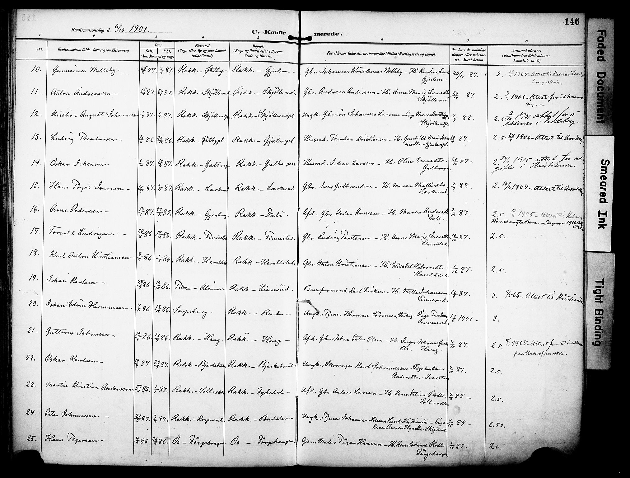 Rakkestad prestekontor Kirkebøker, AV/SAO-A-2008/F/Fa/L0013: Parish register (official) no. I 13, 1894-1908, p. 146