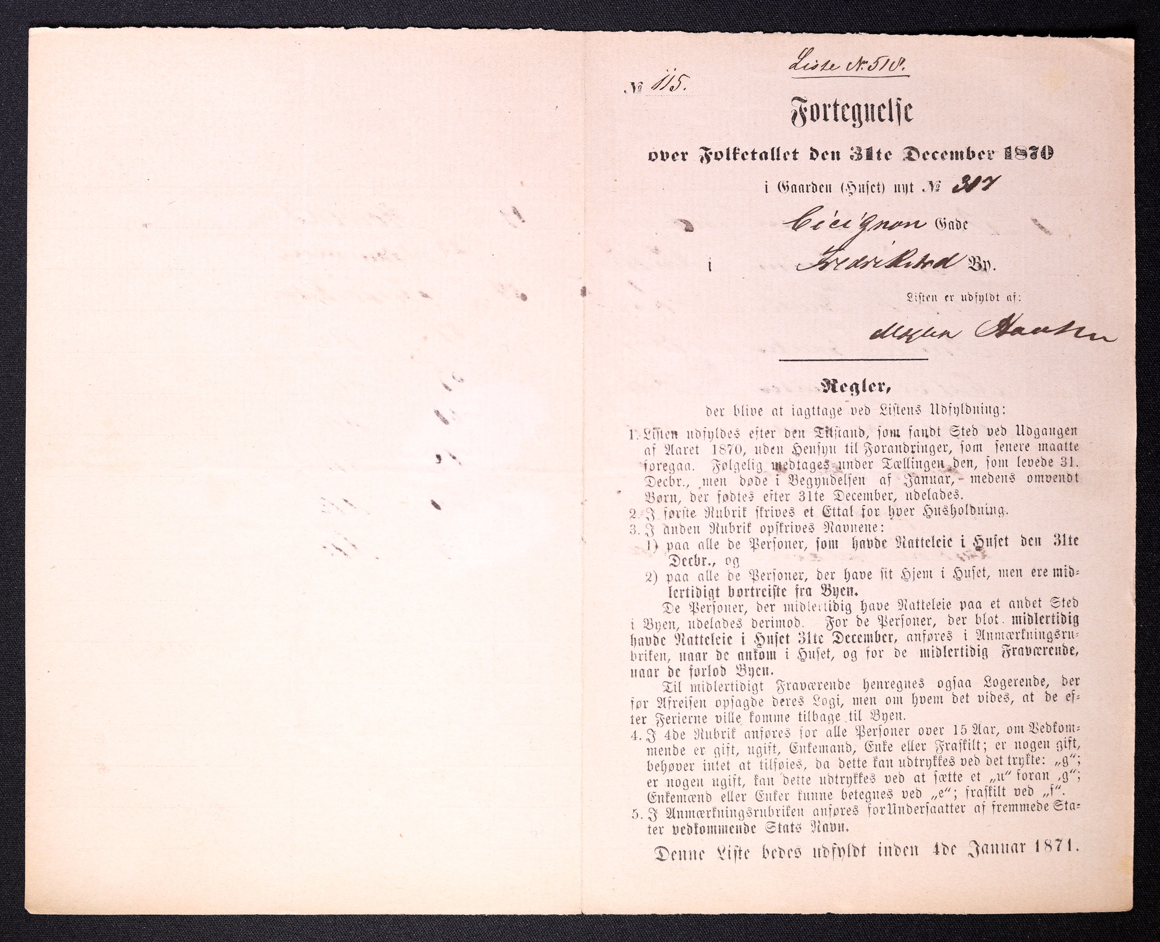 RA, 1870 census for 0103 Fredrikstad, 1870, p. 1031