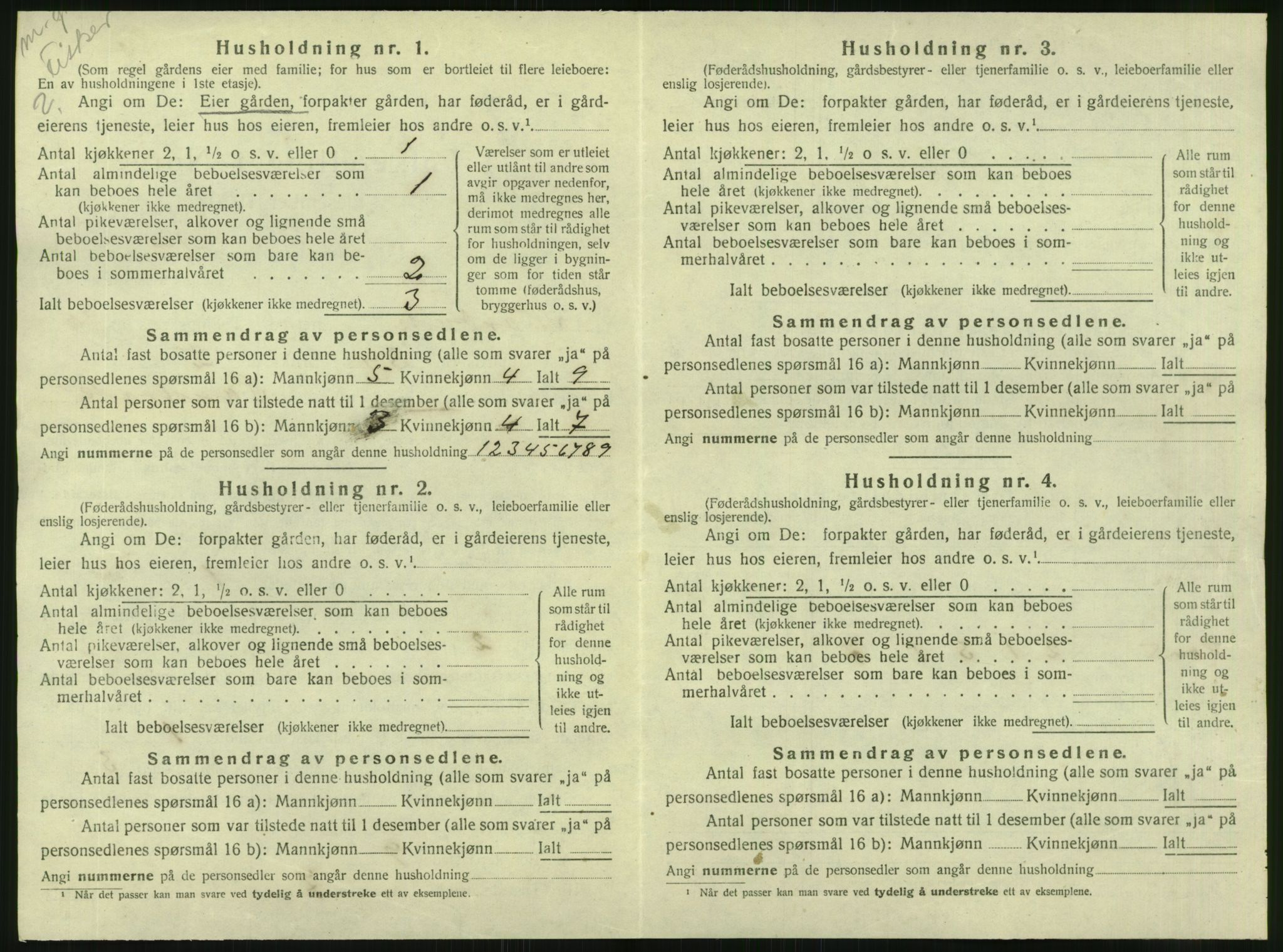 SAT, 1920 census for Nordvik, 1920, p. 595