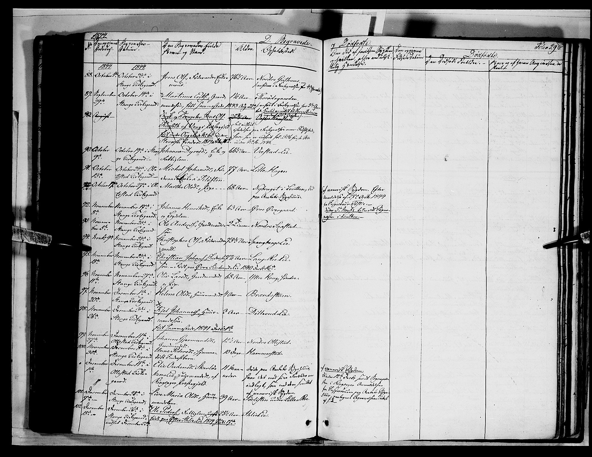 Stange prestekontor, AV/SAH-PREST-002/K/L0010: Parish register (official) no. 10, 1835-1845, p. 296