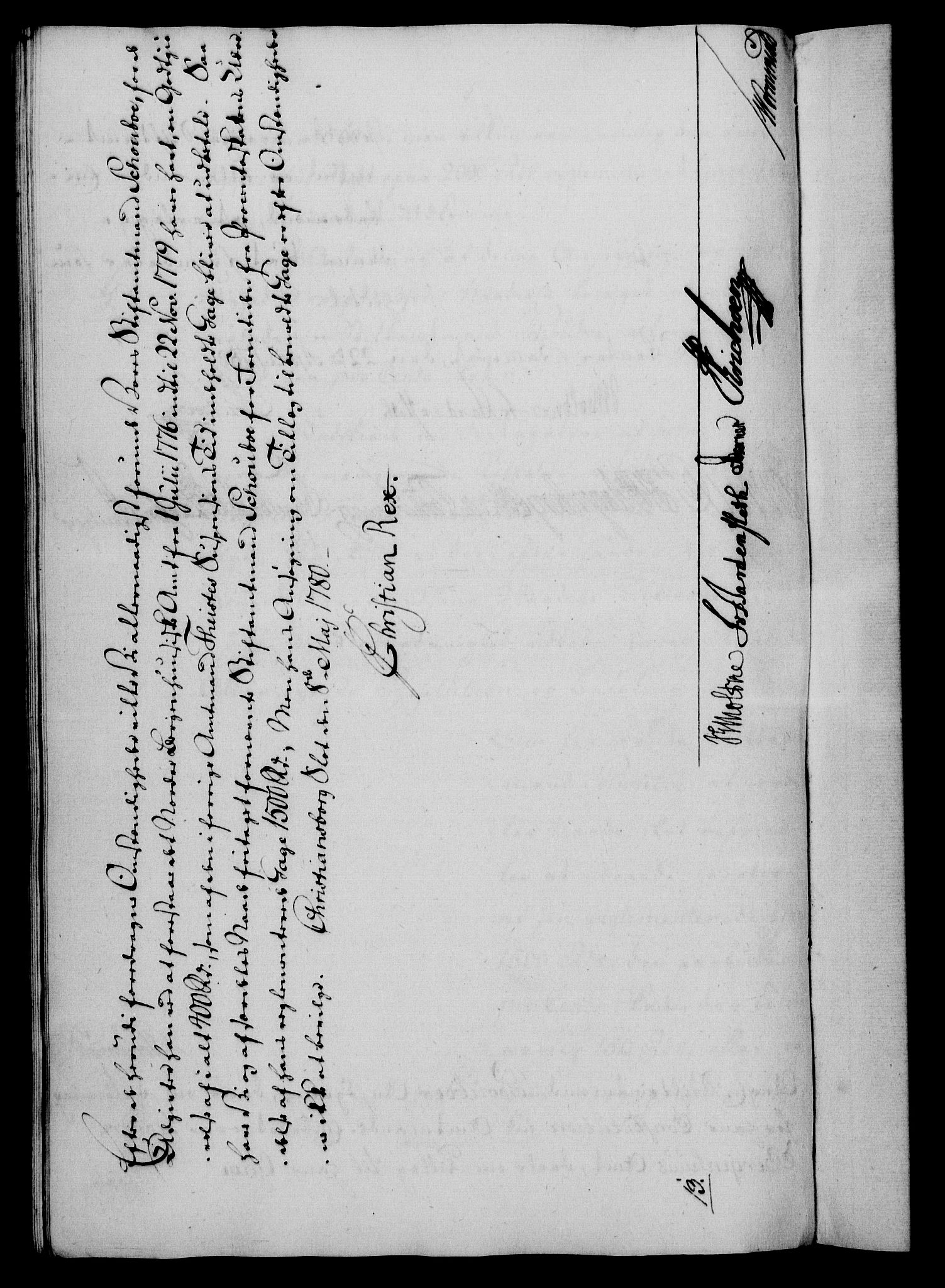 Rentekammeret, Kammerkanselliet, RA/EA-3111/G/Gf/Gfa/L0062: Norsk relasjons- og resolusjonsprotokoll (merket RK 52.62), 1780, p. 222