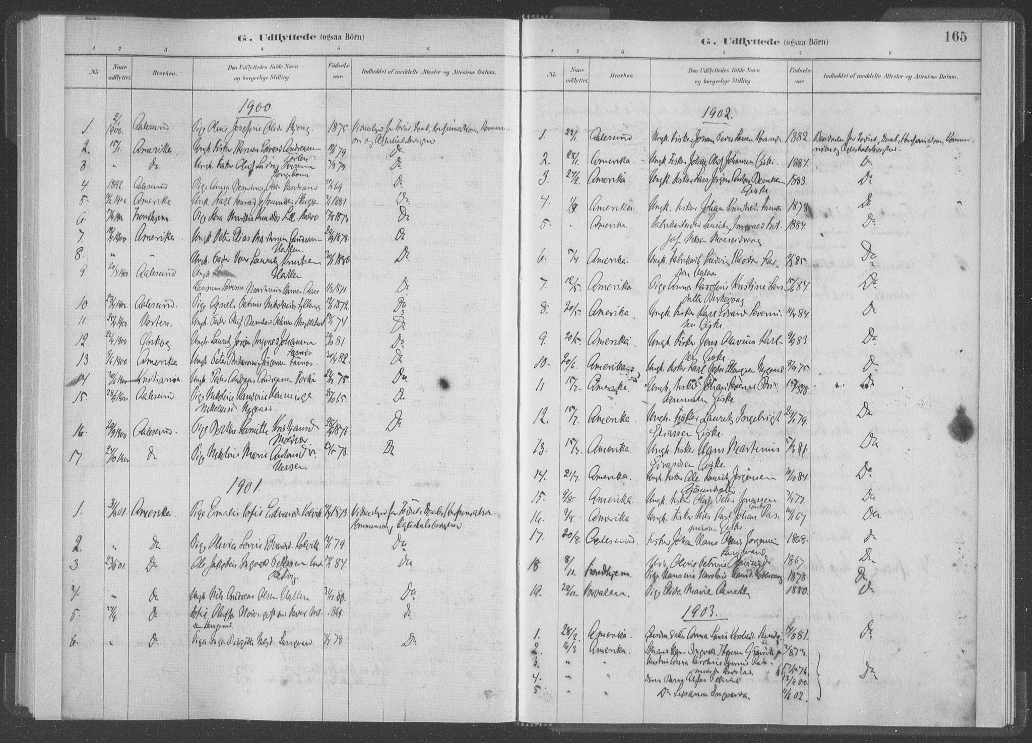 Ministerialprotokoller, klokkerbøker og fødselsregistre - Møre og Romsdal, AV/SAT-A-1454/528/L0403: Parish register (official) no. 528A13I, 1880-1947, p. 165