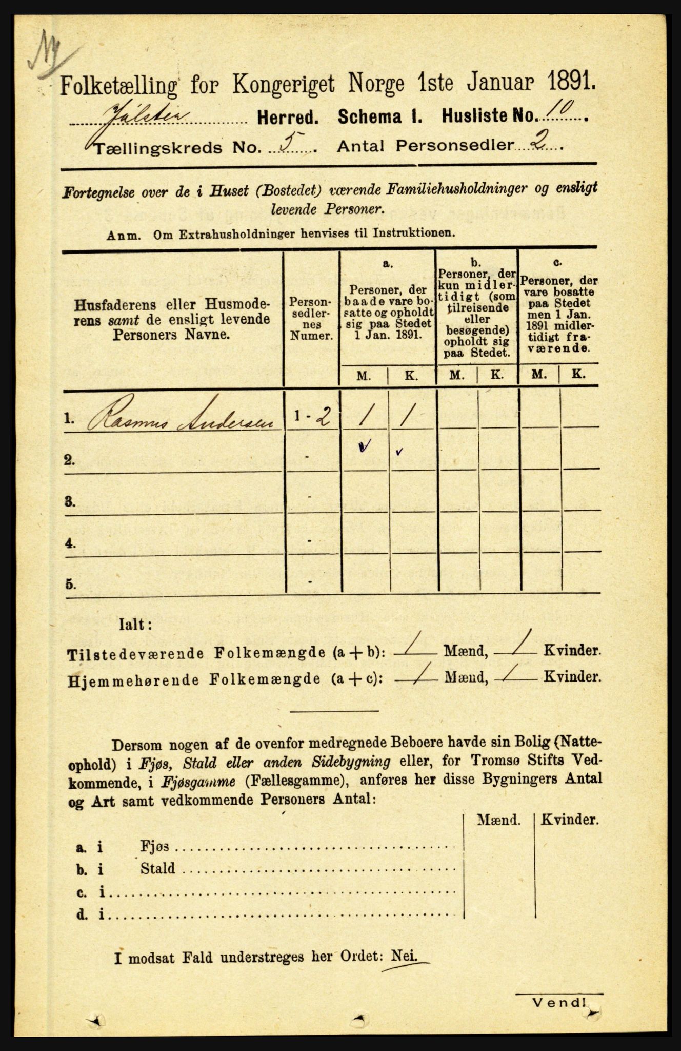 RA, 1891 census for 1431 Jølster, 1891, p. 1730