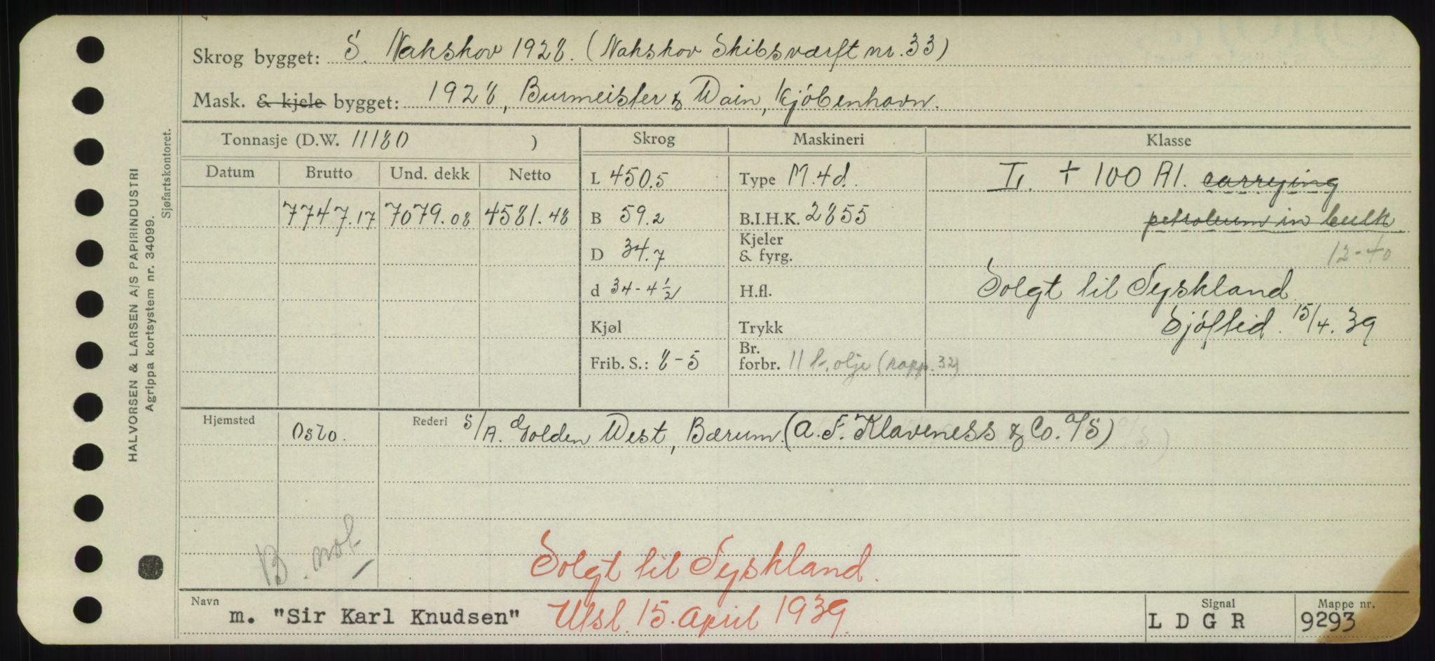 Sjøfartsdirektoratet med forløpere, Skipsmålingen, RA/S-1627/H/Hd/L0033: Fartøy, Sevi-Sjø, p. 215