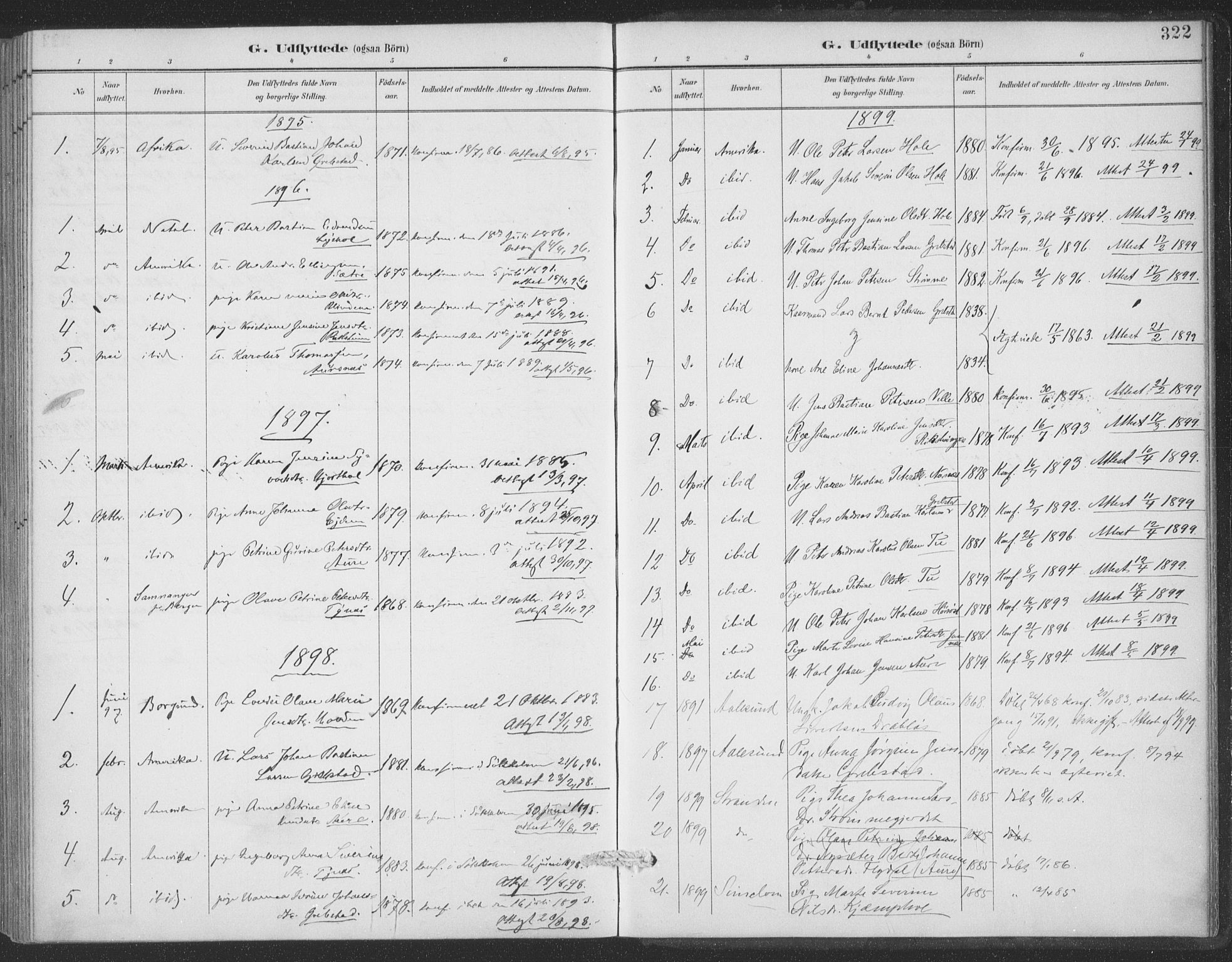 Ministerialprotokoller, klokkerbøker og fødselsregistre - Møre og Romsdal, SAT/A-1454/523/L0335: Parish register (official) no. 523A02, 1891-1911, p. 322