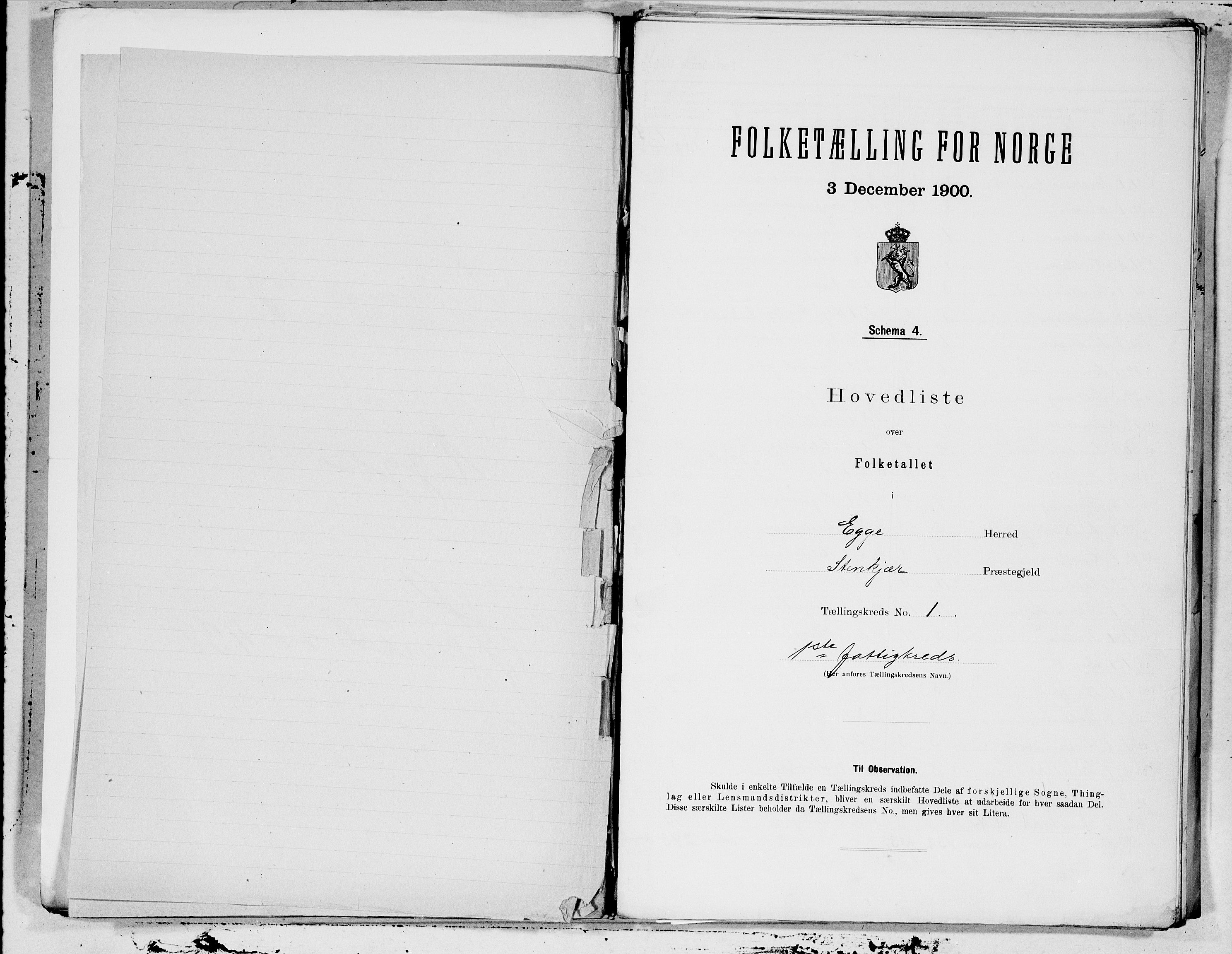 SAT, 1900 census for Egge, 1900, p. 2