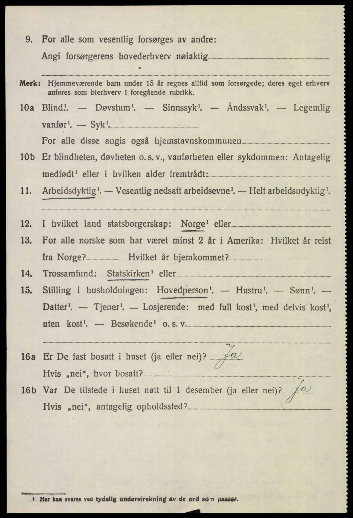 SAH, 1920 census for Øvre Rendal, 1920, p. 1302