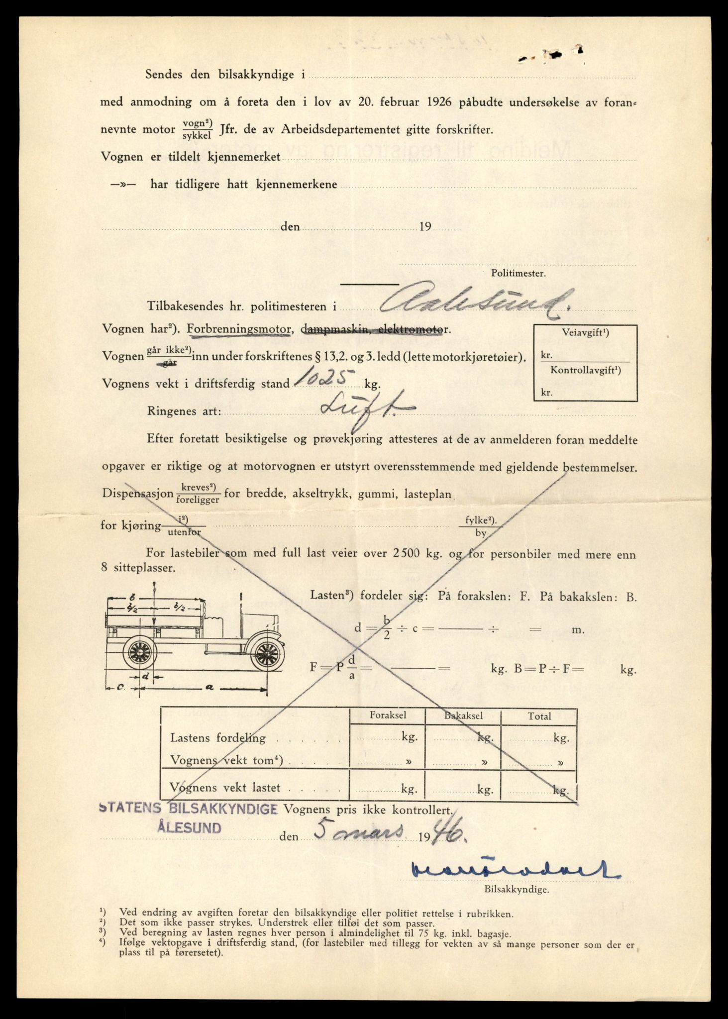 Møre og Romsdal vegkontor - Ålesund trafikkstasjon, SAT/A-4099/F/Fe/L0003: Registreringskort for kjøretøy T 232 - T 340, 1927-1998, p. 2741