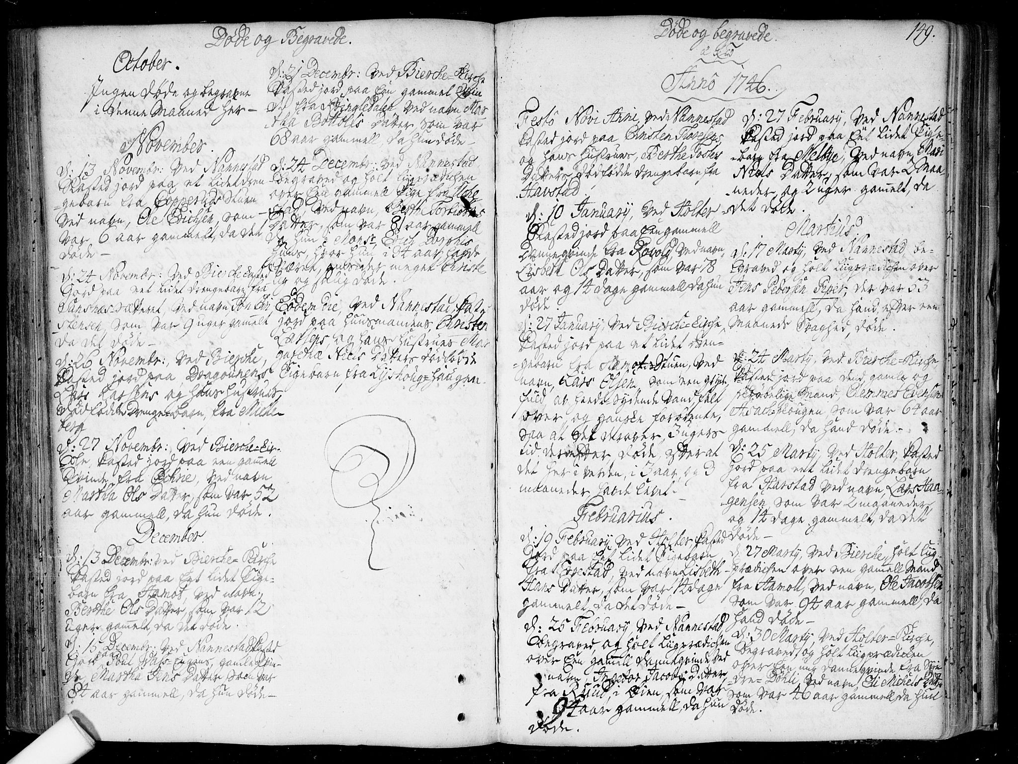 Nannestad prestekontor Kirkebøker, SAO/A-10414a/F/Fa/L0006: Parish register (official) no. I 6, 1739-1754, p. 149