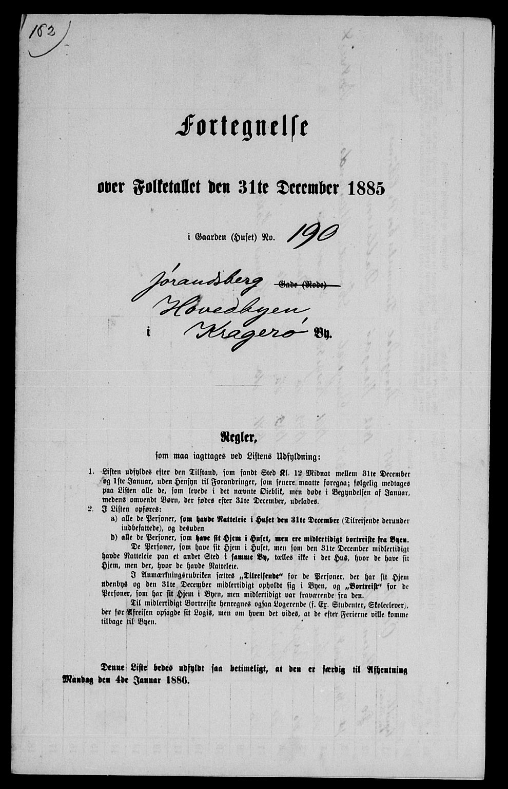 SAKO, 1885 census for 0801 Kragerø, 1885, p. 1394