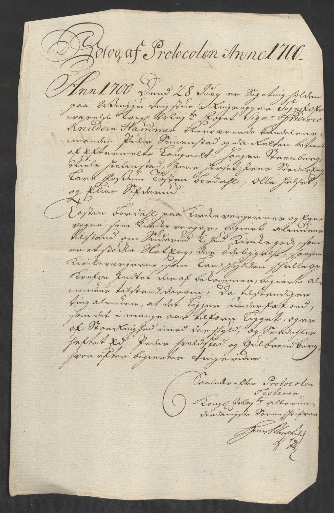 Rentekammeret inntil 1814, Reviderte regnskaper, Fogderegnskap, AV/RA-EA-4092/R16/L1039: Fogderegnskap Hedmark, 1700, p. 191