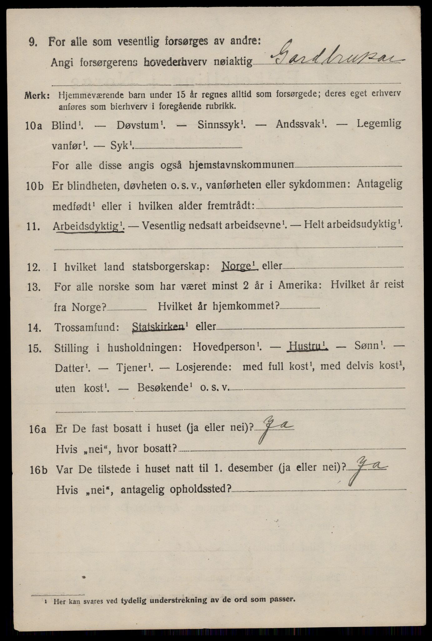 SAST, 1920 census for Eigersund, 1920, p. 3876