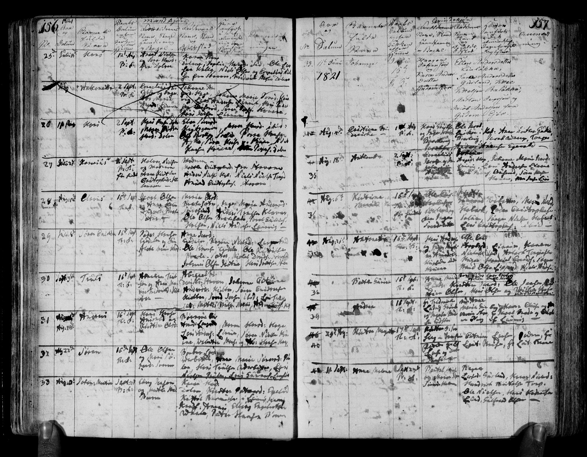 Brunlanes kirkebøker, AV/SAKO-A-342/F/Fa/L0002: Parish register (official) no. I 2, 1802-1834, p. 156-157