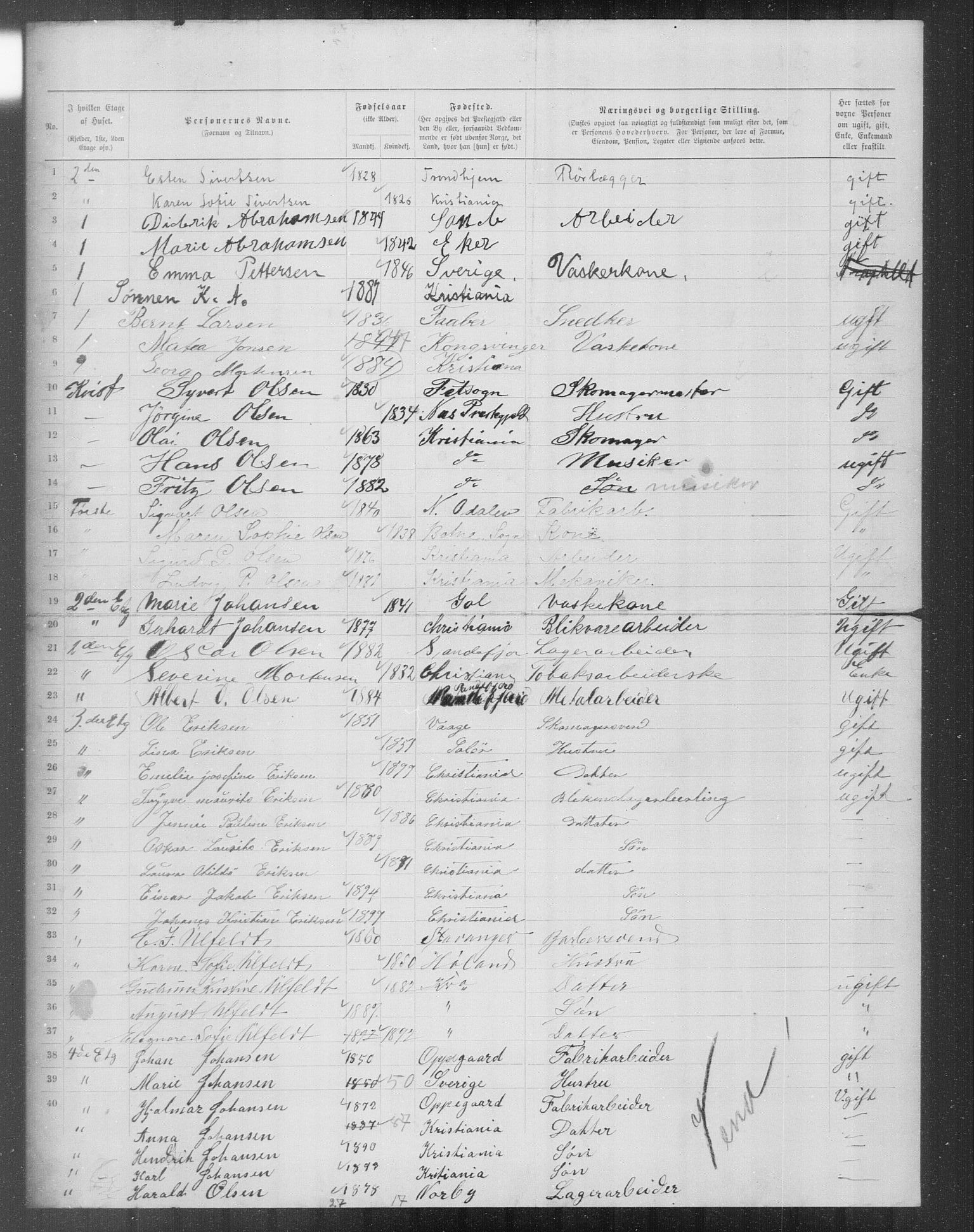 OBA, Municipal Census 1899 for Kristiania, 1899, p. 11226