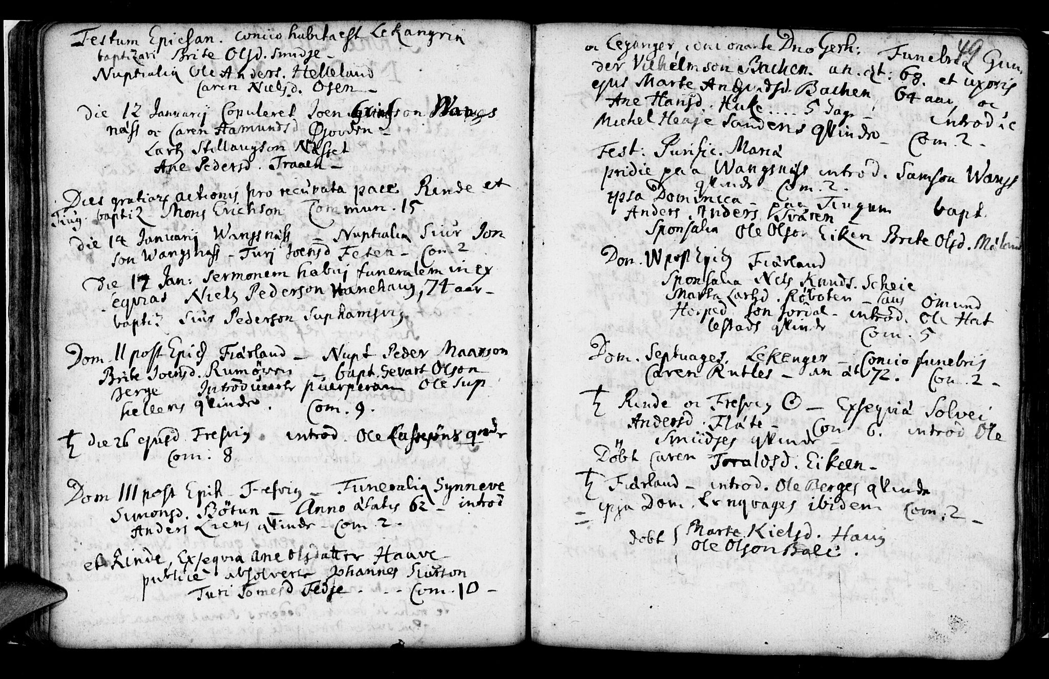Leikanger sokneprestembete, SAB/A-81001: Parish register (official) no. A 2, 1735-1756, p. 49