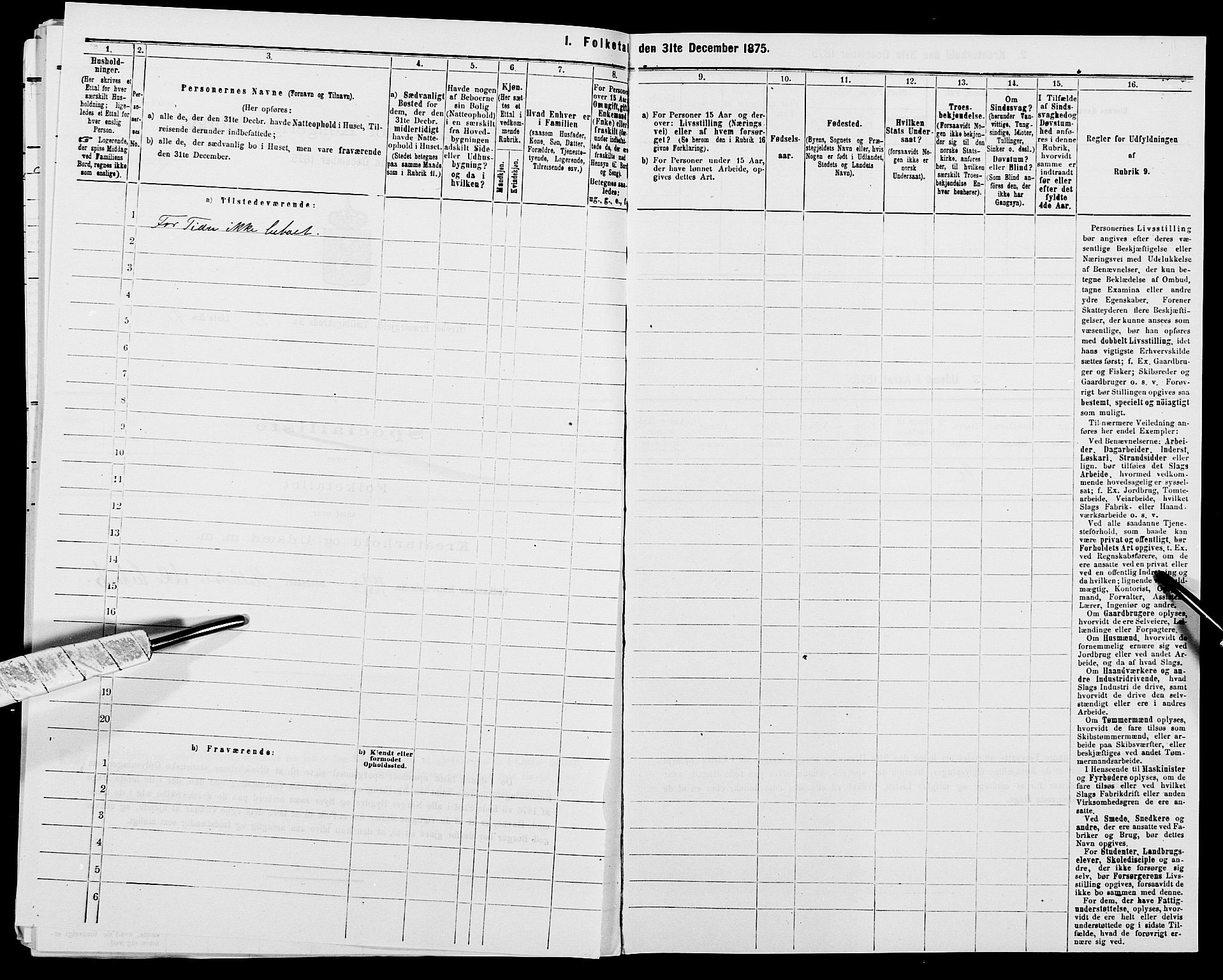 SAK, 1875 census for 1016P Øvrebø, 1875, p. 268