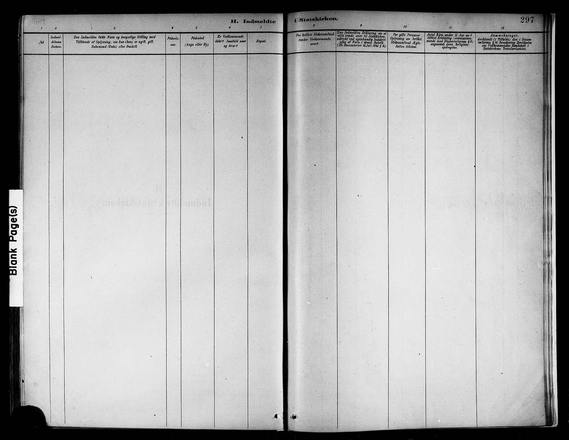 Kvam sokneprestembete, SAB/A-76201/H/Hab: Parish register (copy) no. B 3, 1884-1916, p. 297