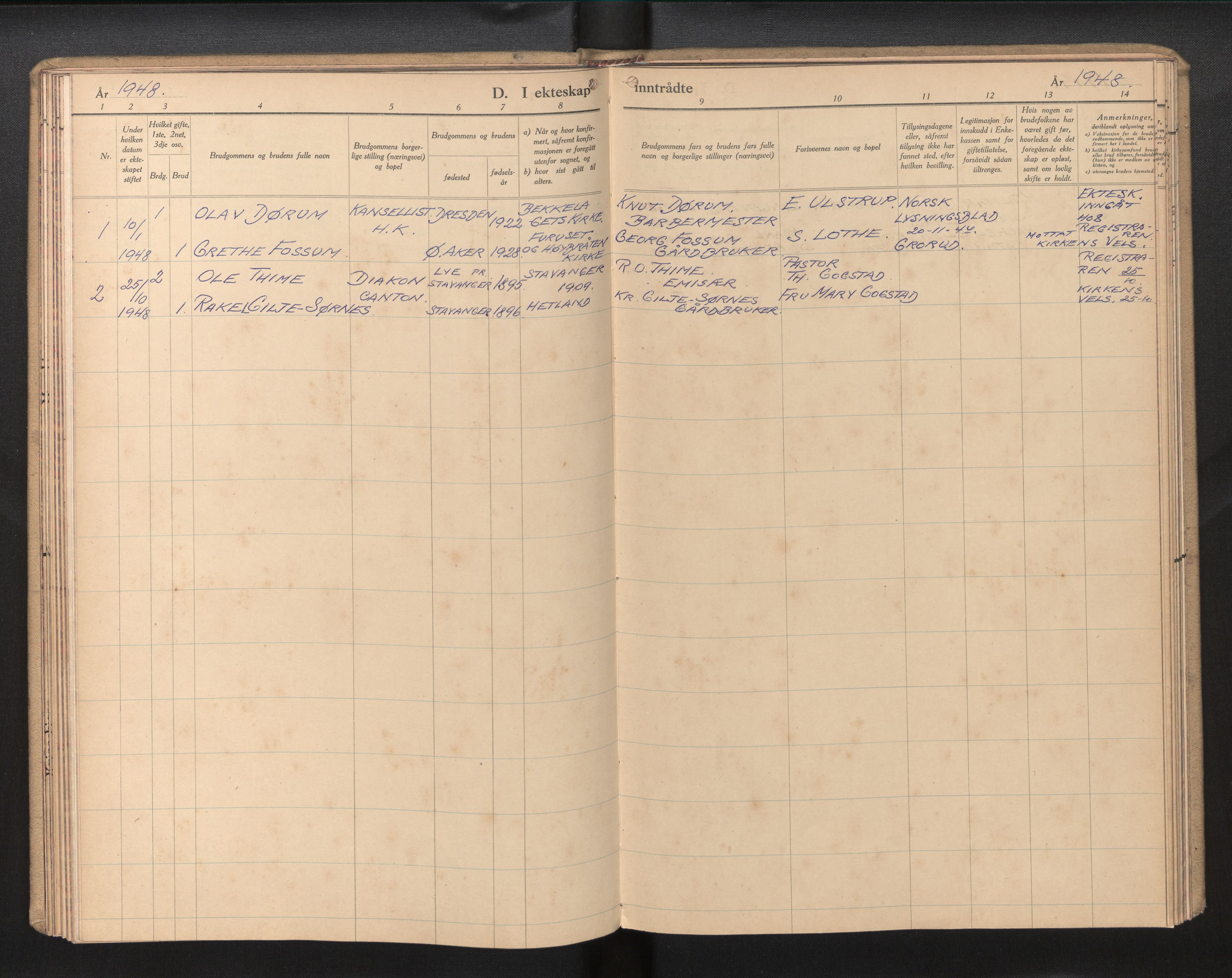 Den norske sjømannsmisjon i utlandet/Kinesiske havner (Shanghai-Hong Kong), AV/SAB-SAB/PA-0120/H/Ha/Haa/L0001: Parish register (official) no. A 1, 1940-1971